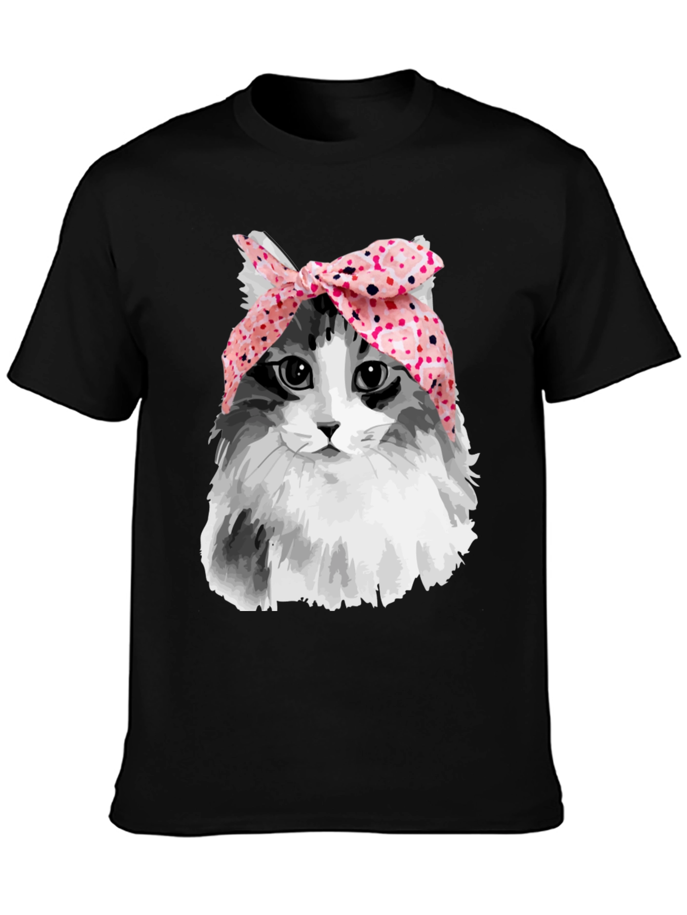Cat with Headscarf T-Shirt - Unique Graphic Tee