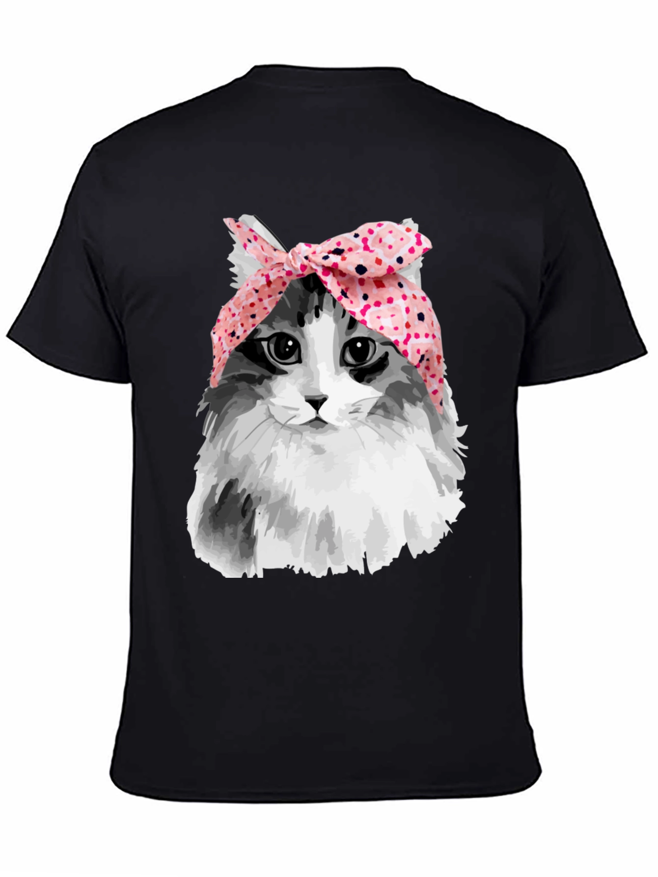Cat with Headscarf T-Shirt - Unique Graphic Tee