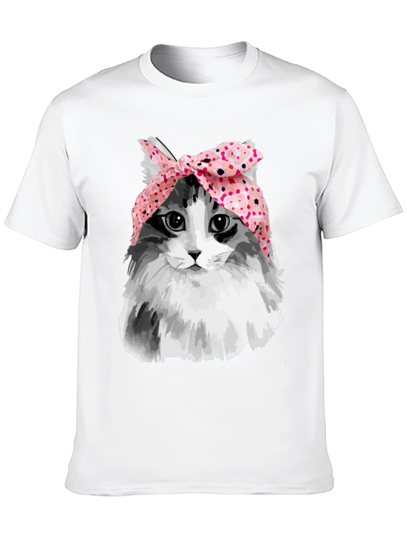 Cat with Headscarf T-Shirt - Unique Graphic Tee
