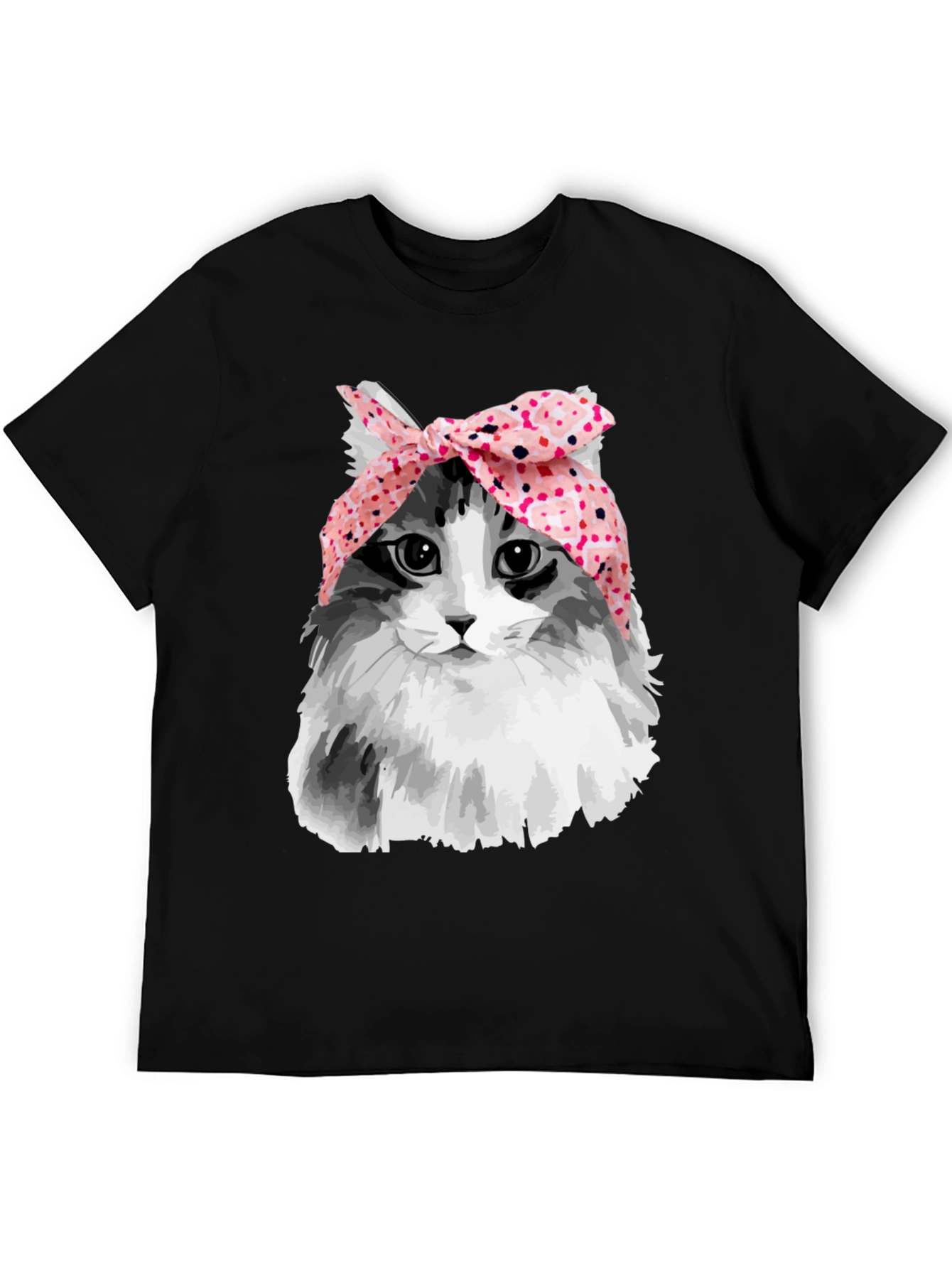 Cat with Headscarf T-Shirt - Unique Graphic Tee