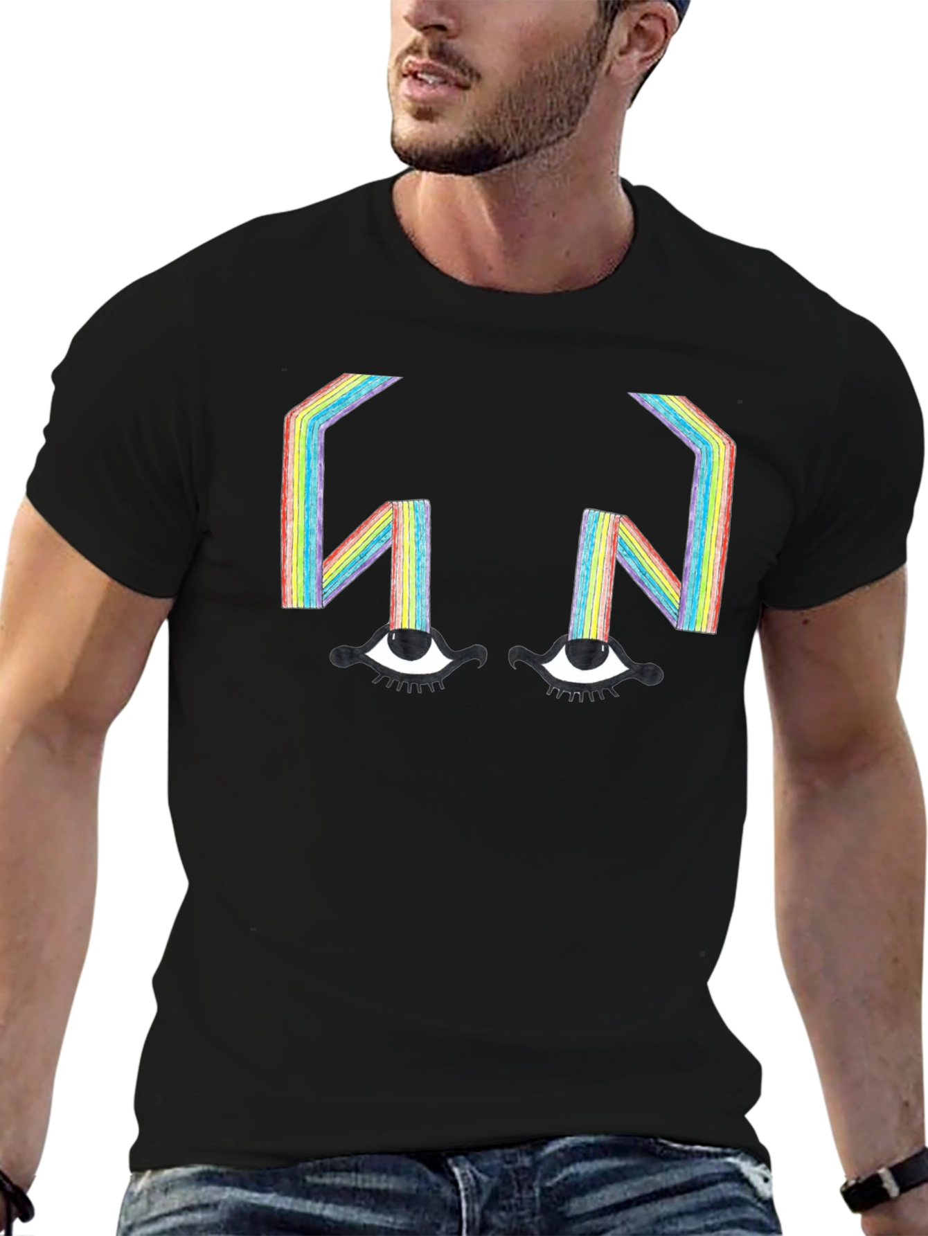 Rainbow Eyes T-Shirt - Unique Graphic Tee