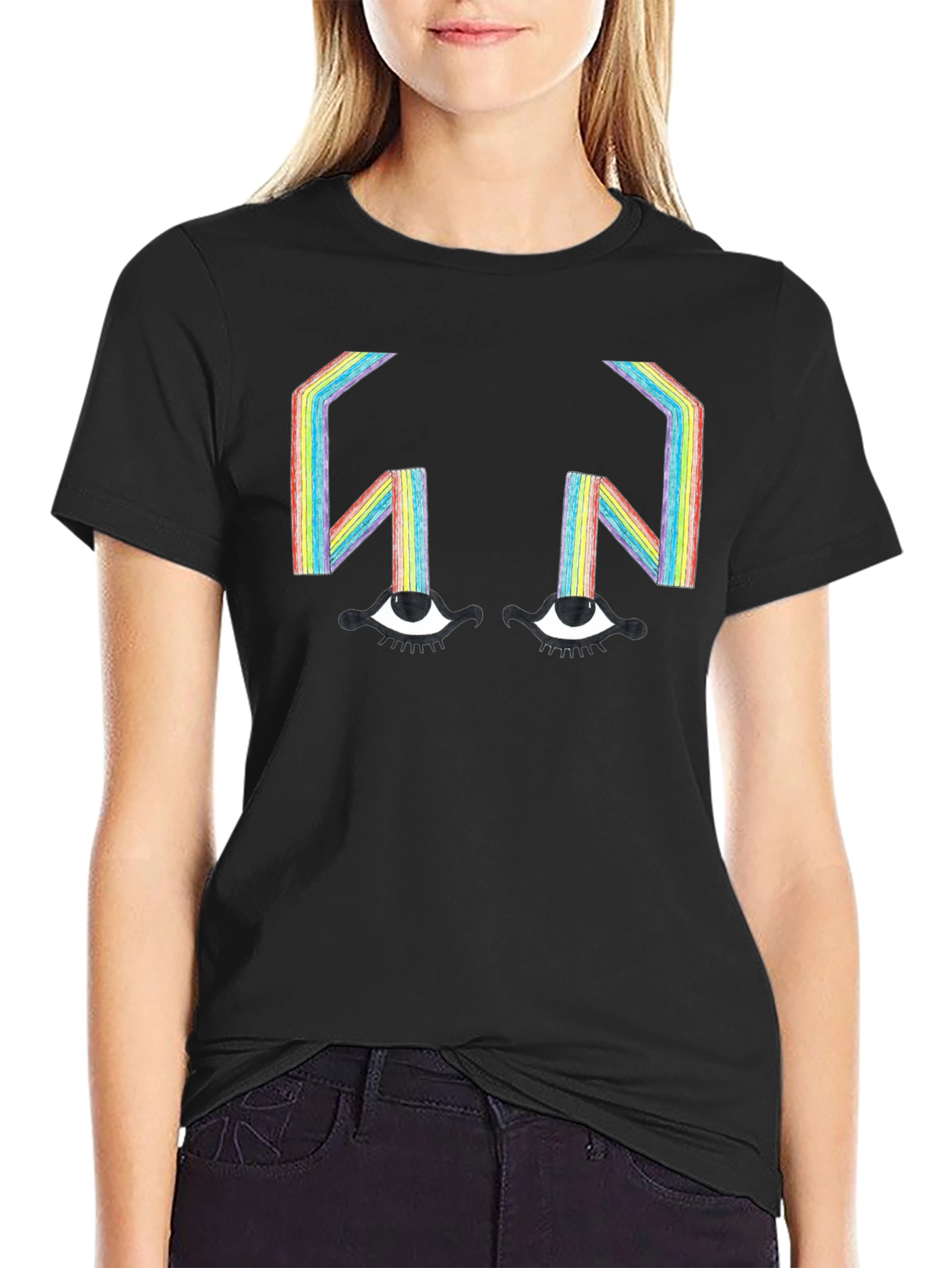 Rainbow Eyes T-Shirt - Unique Graphic Tee