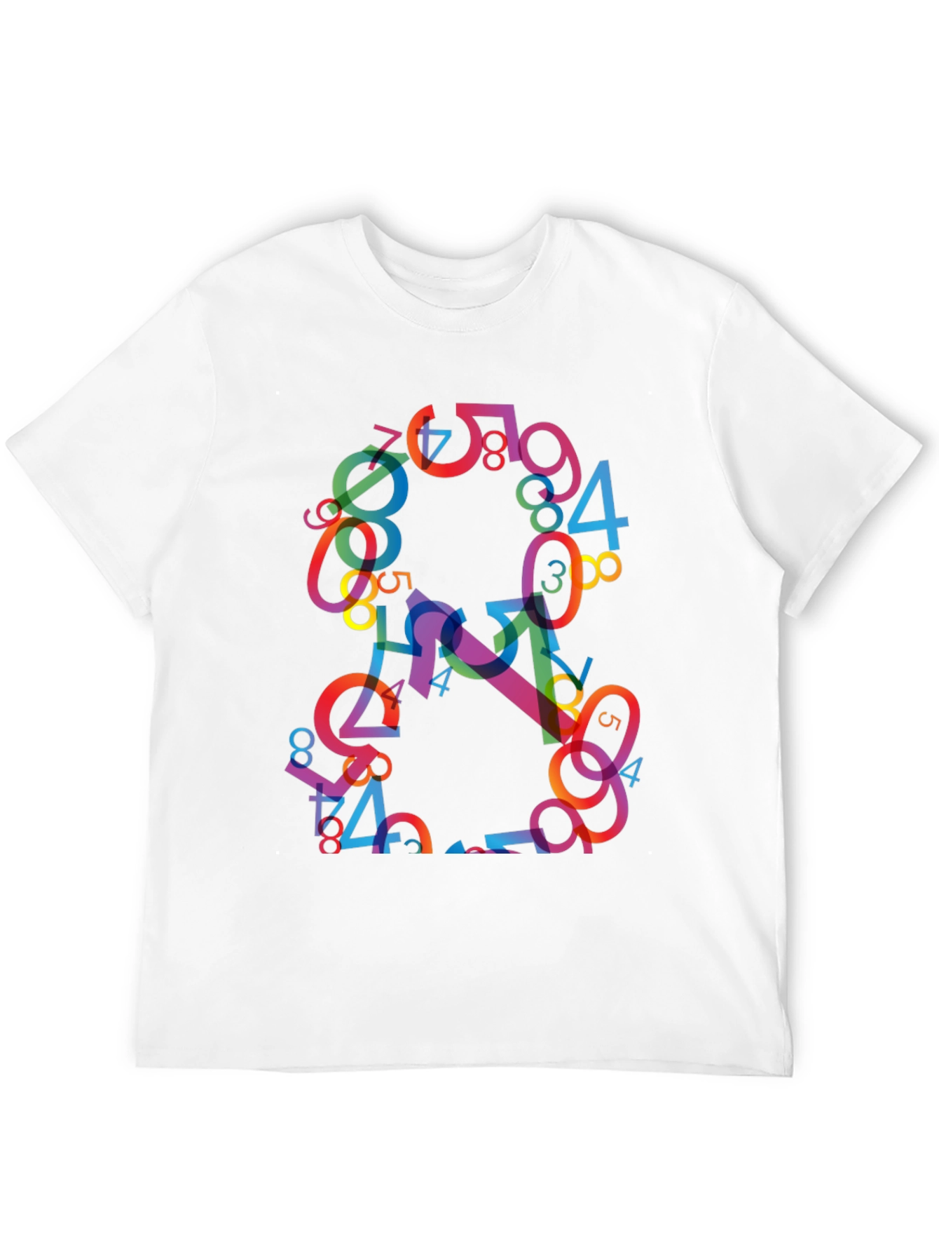 Abstract Number Graphic T-Shirt