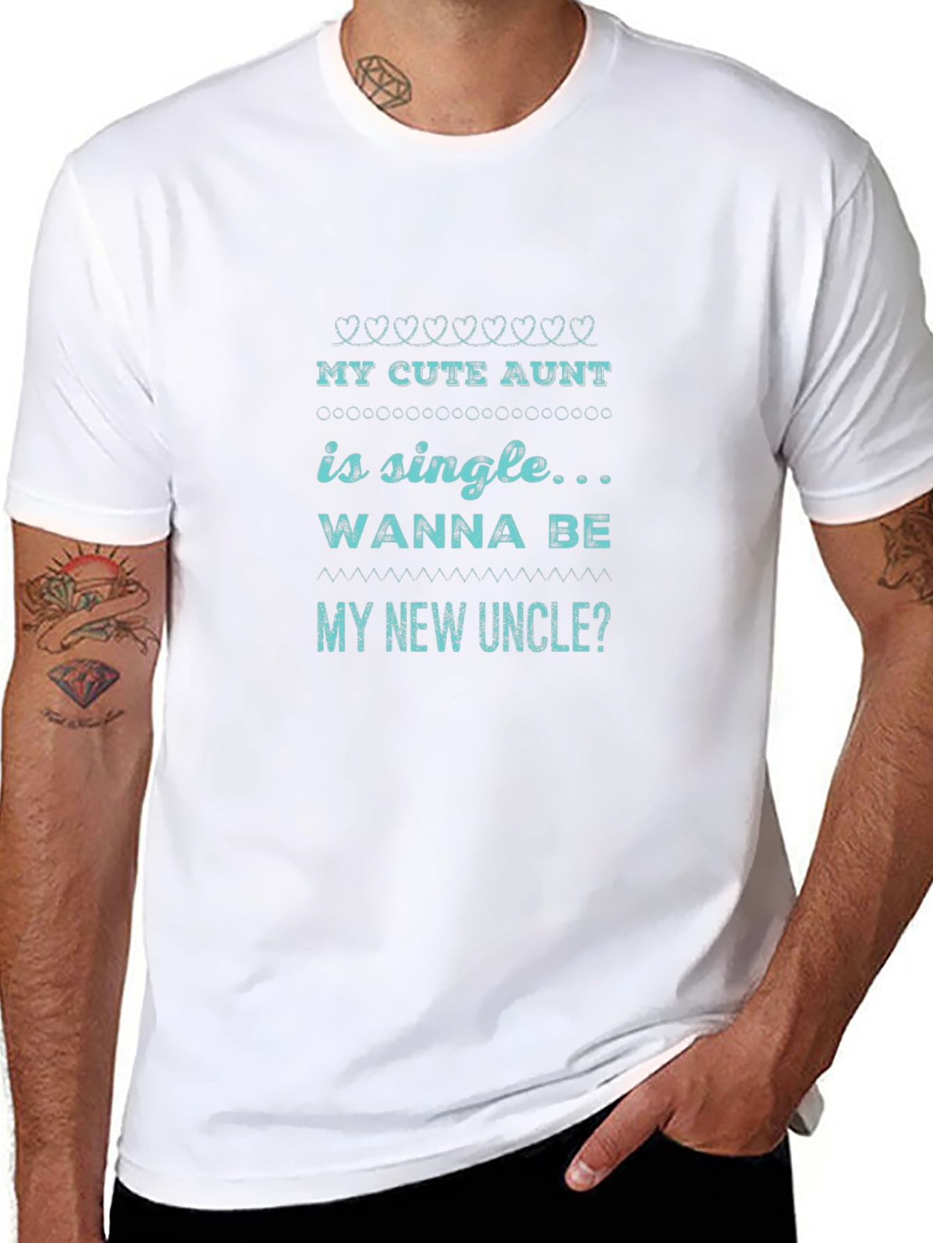 My Cute Aunt is Single Mens Graphic Tee