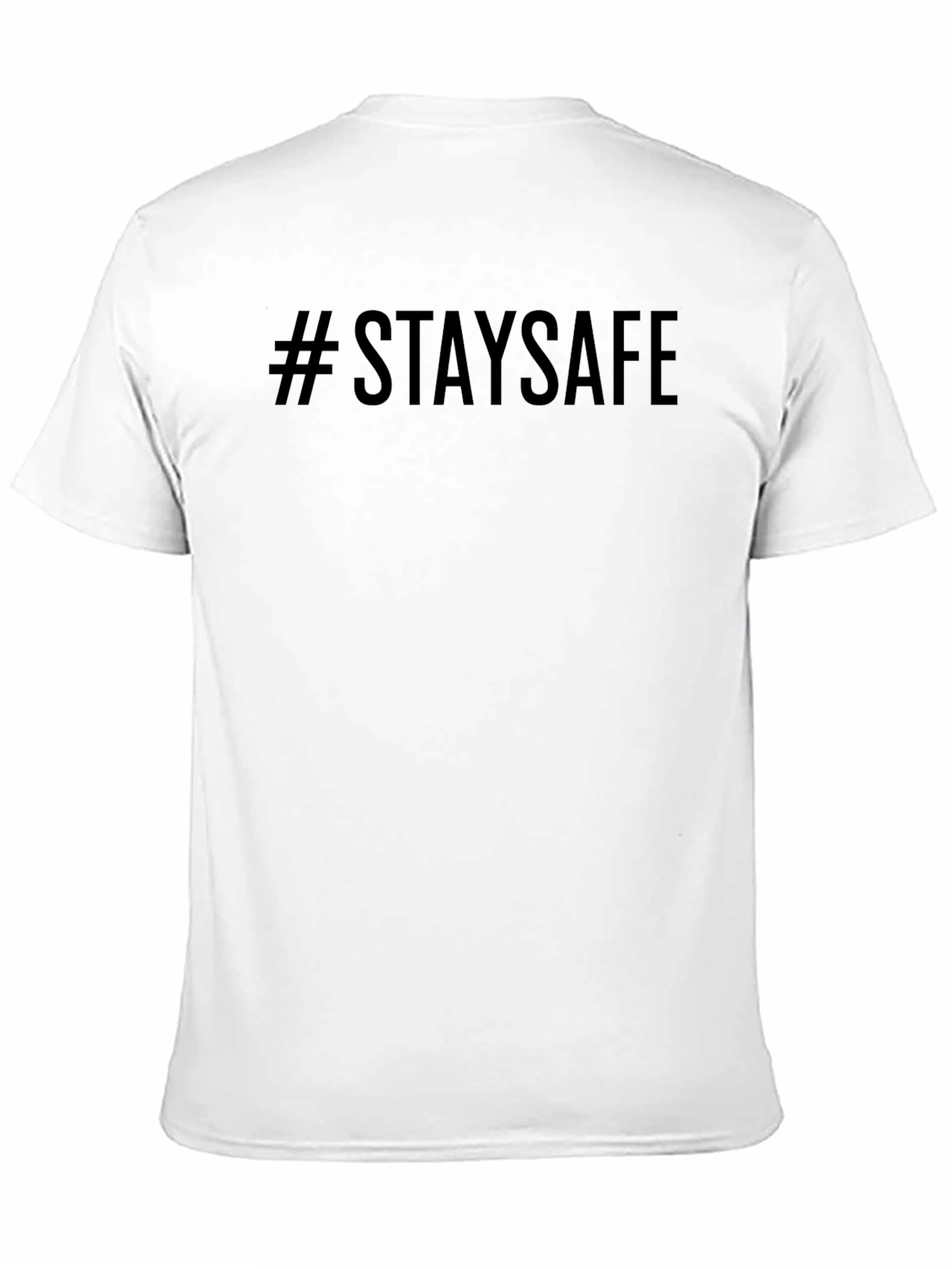#StaySafe Black Graphic Tee - Mens Casual T-Shirt