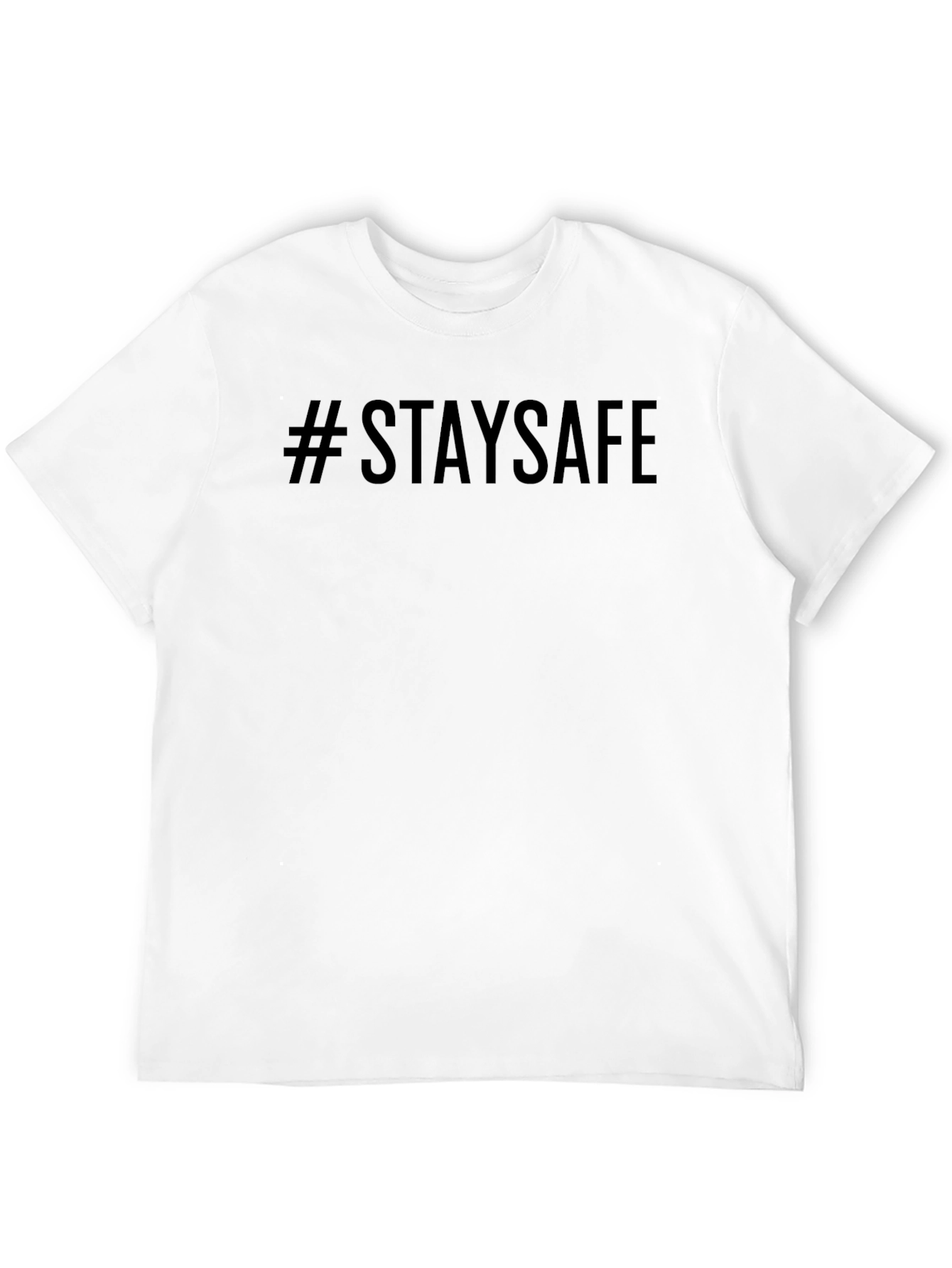 #StaySafe Black Graphic Tee - Mens Casual T-Shirt