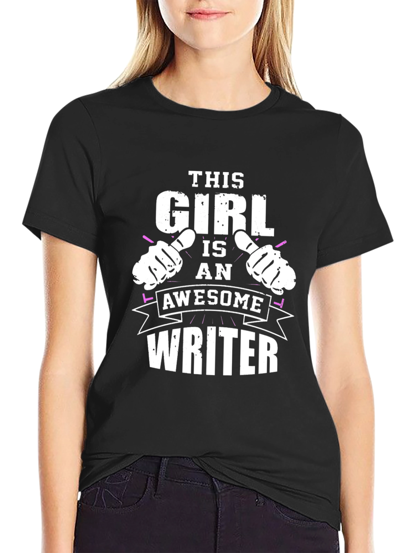 Awesome Writer T-Shirt - Black Graphic Tee