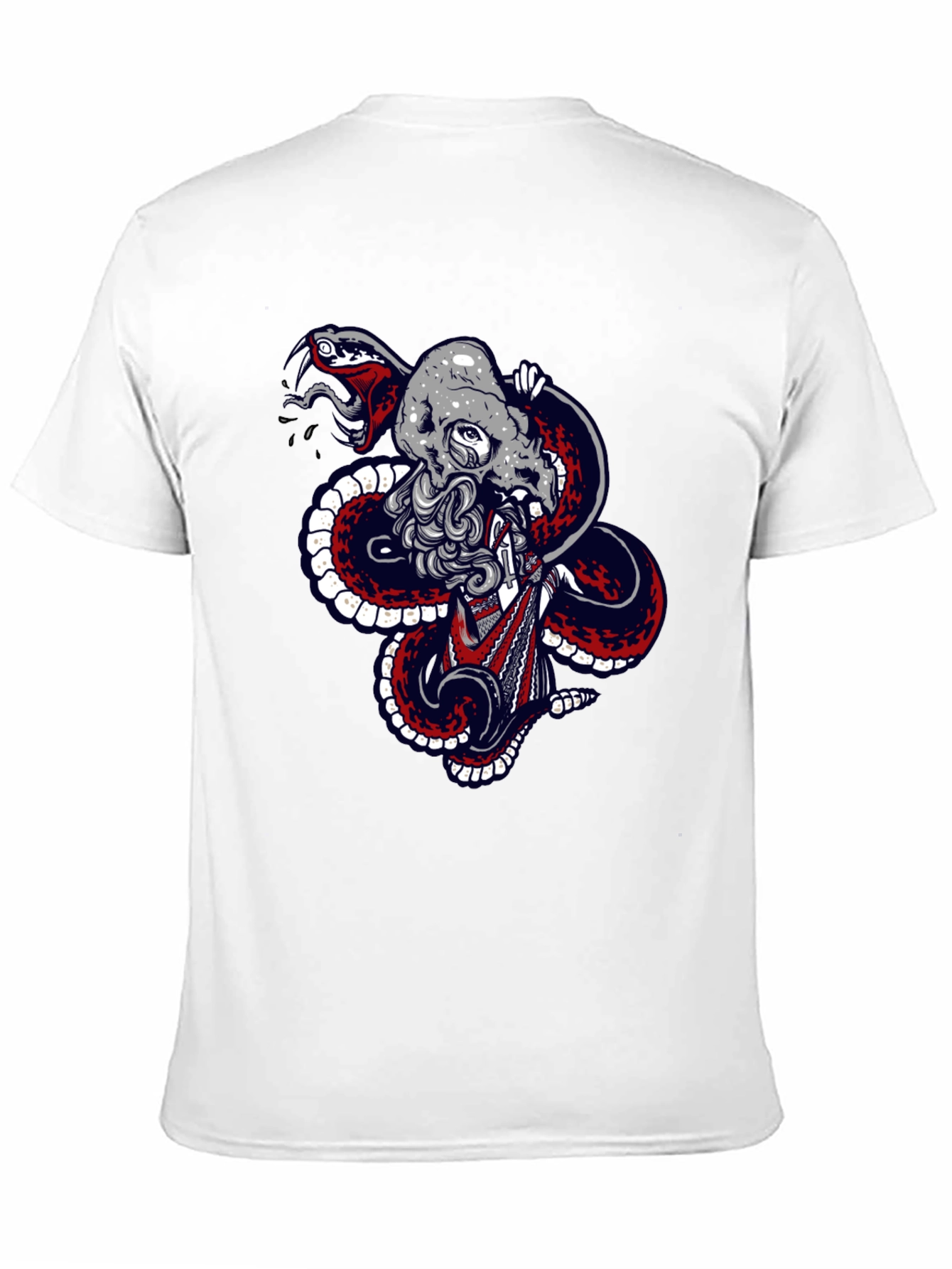 Skull & Snake Graphic Tee - Mens Black T-Shirt