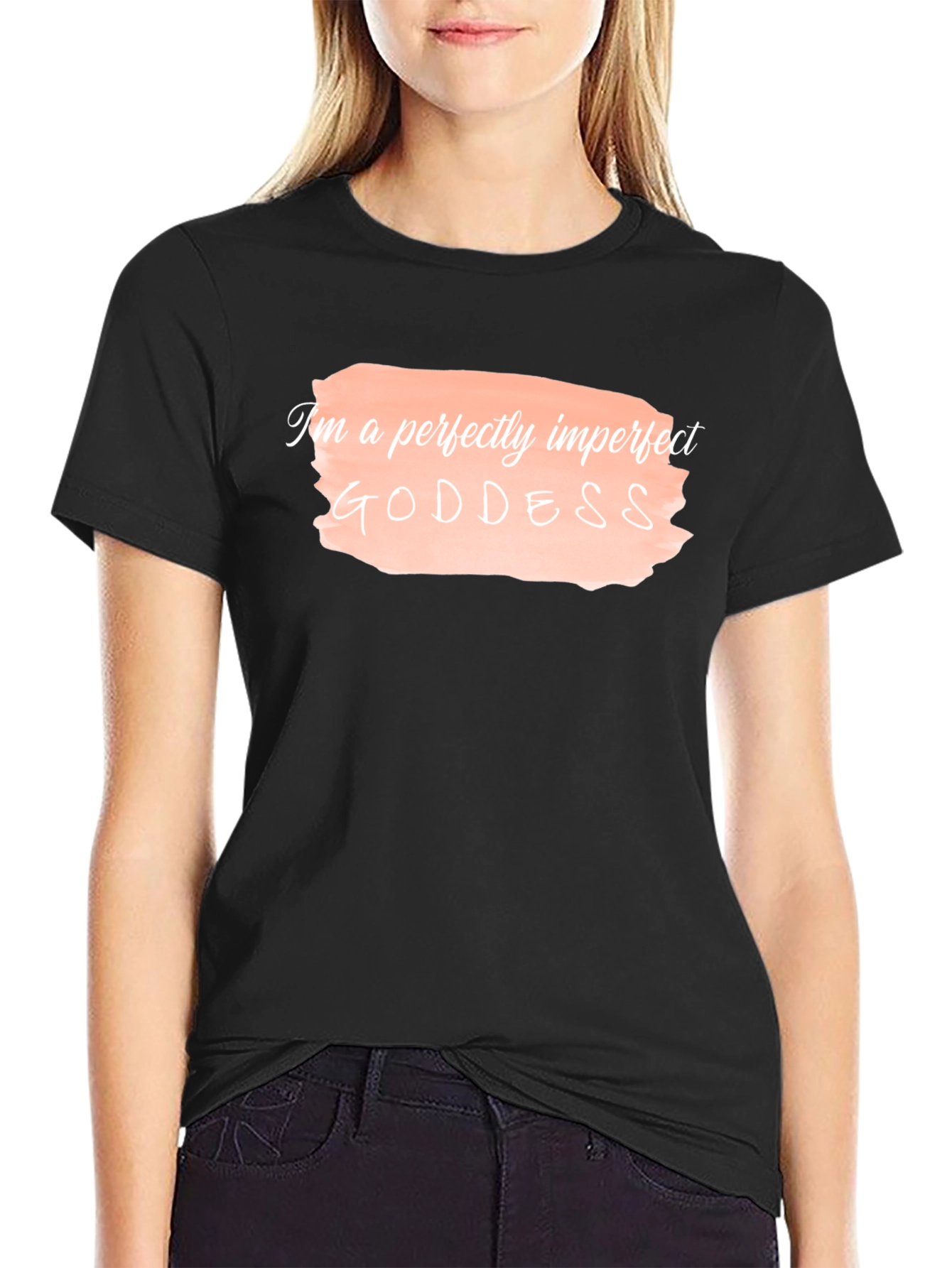 Imperfect Goddess Graphic Tee - Black T-Shirt