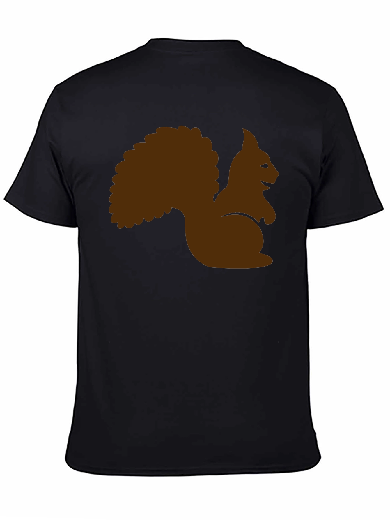 Squirrel Graphic Tee - Black Cotton T-Shirt