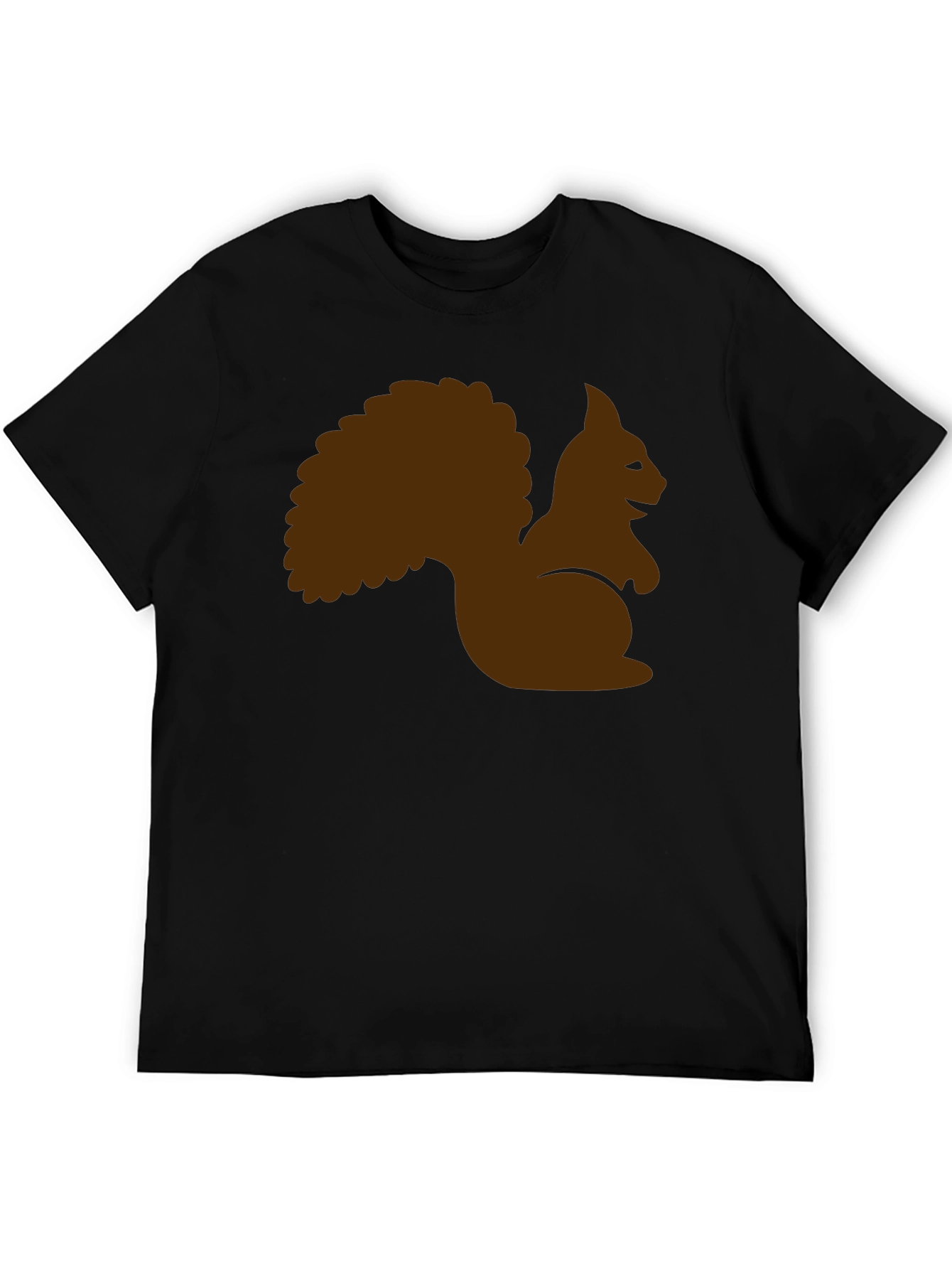 Squirrel Graphic Tee - Black Cotton T-Shirt