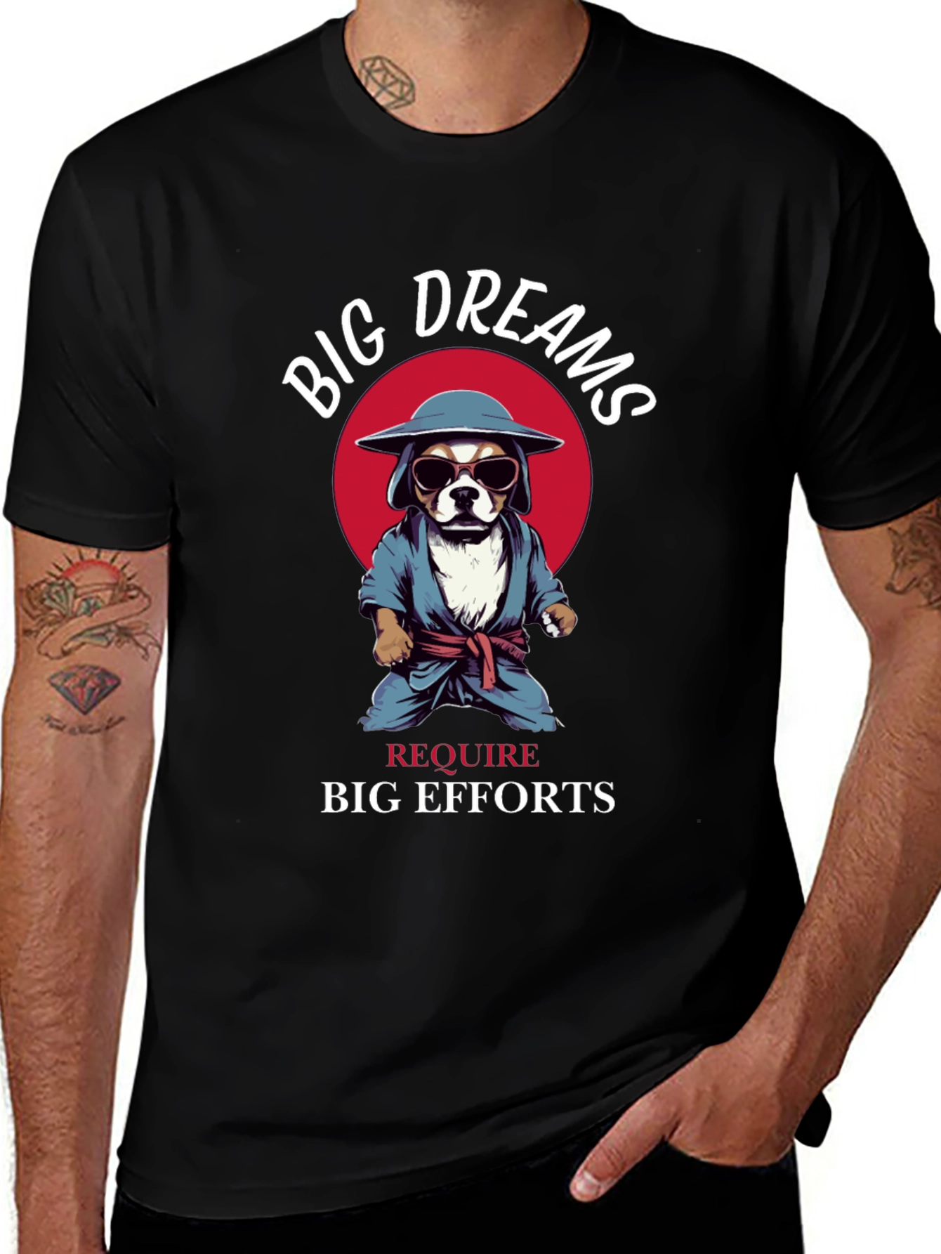 Big Dreams Dog Graphic T-Shirt