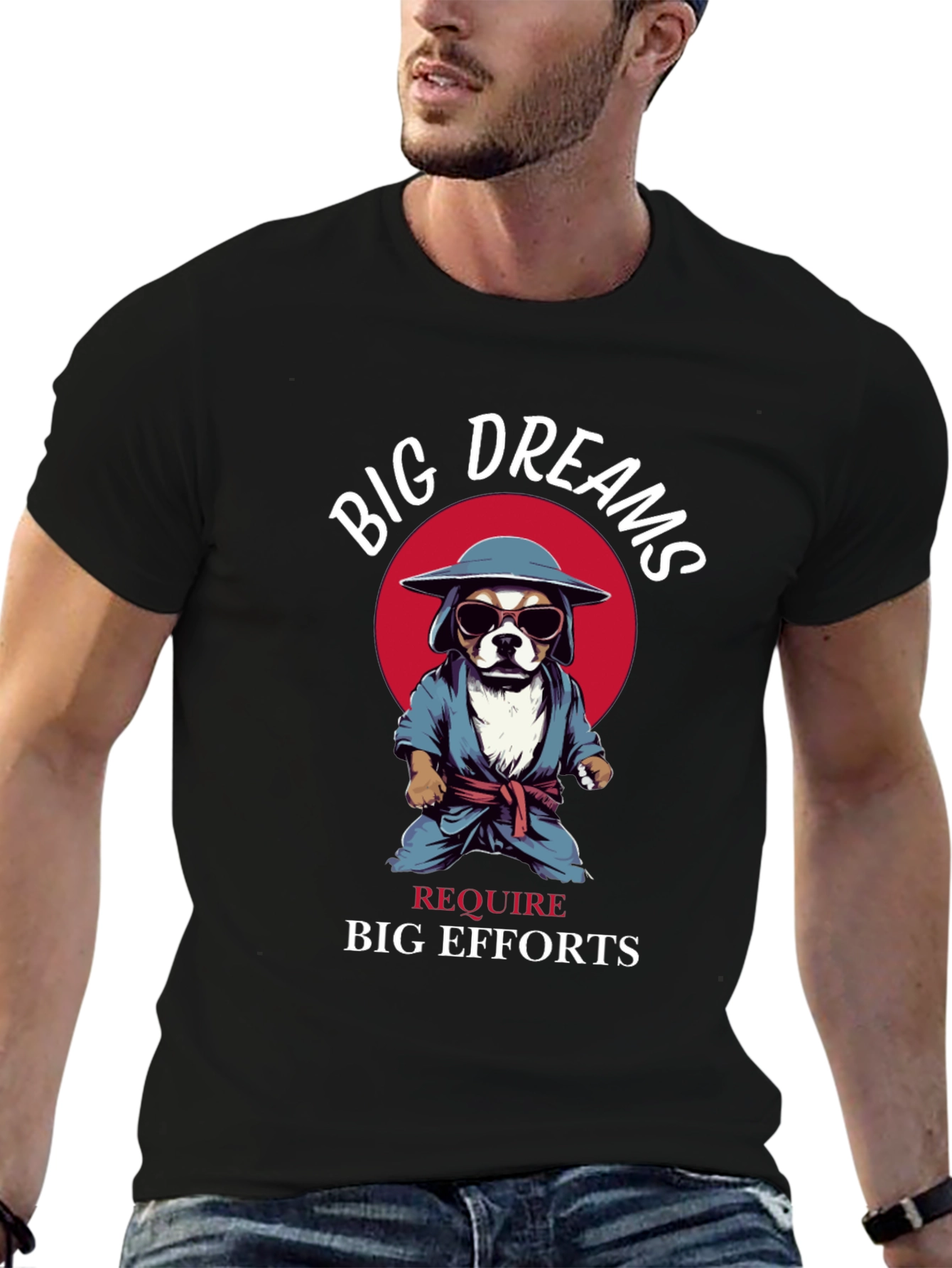Big Dreams Dog Graphic T-Shirt