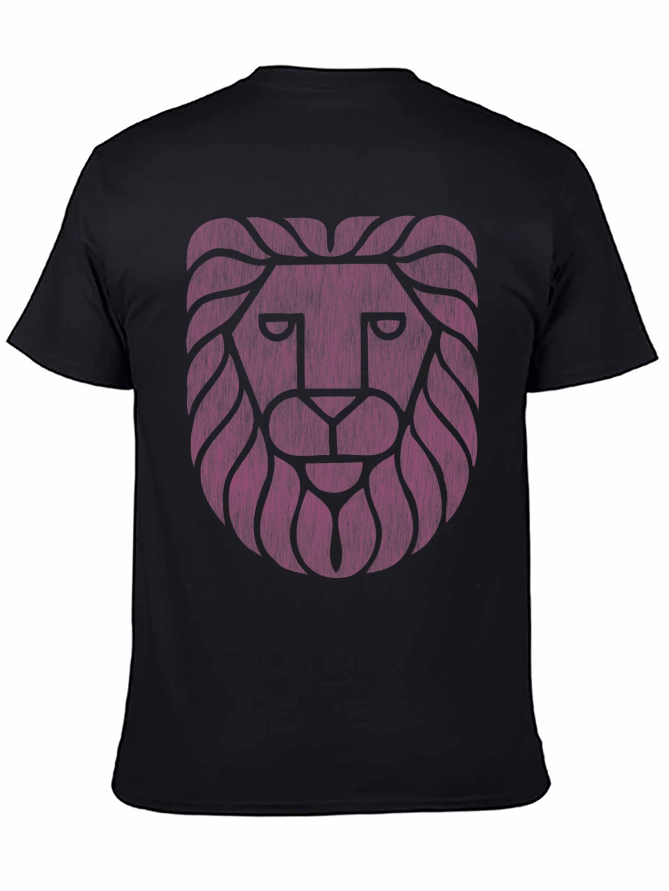 Lion Head Graphic T-Shirt - Stylish Black Tee
