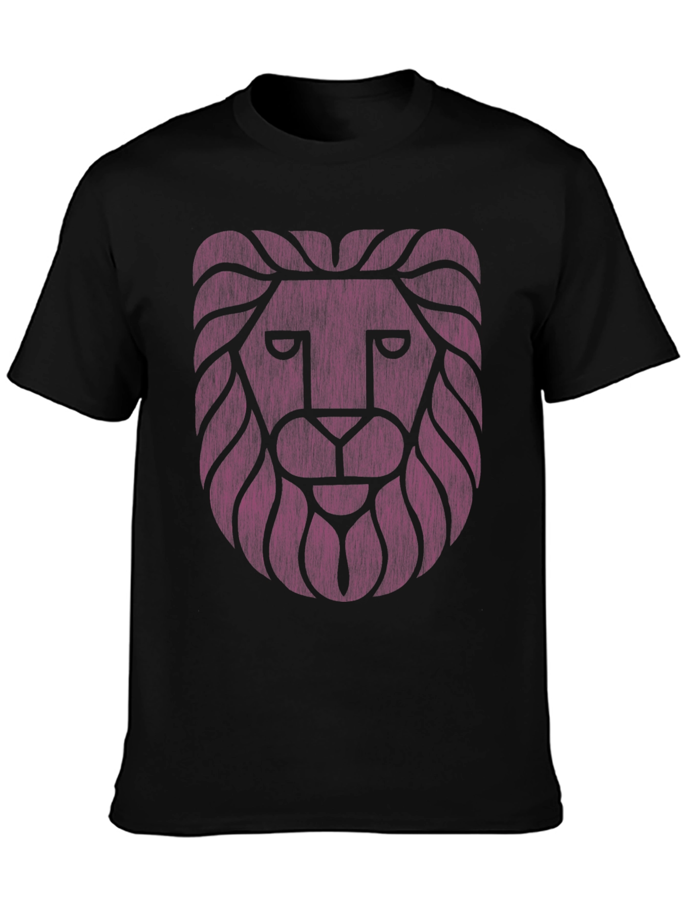 Lion Head Graphic T-Shirt - Stylish Black Tee