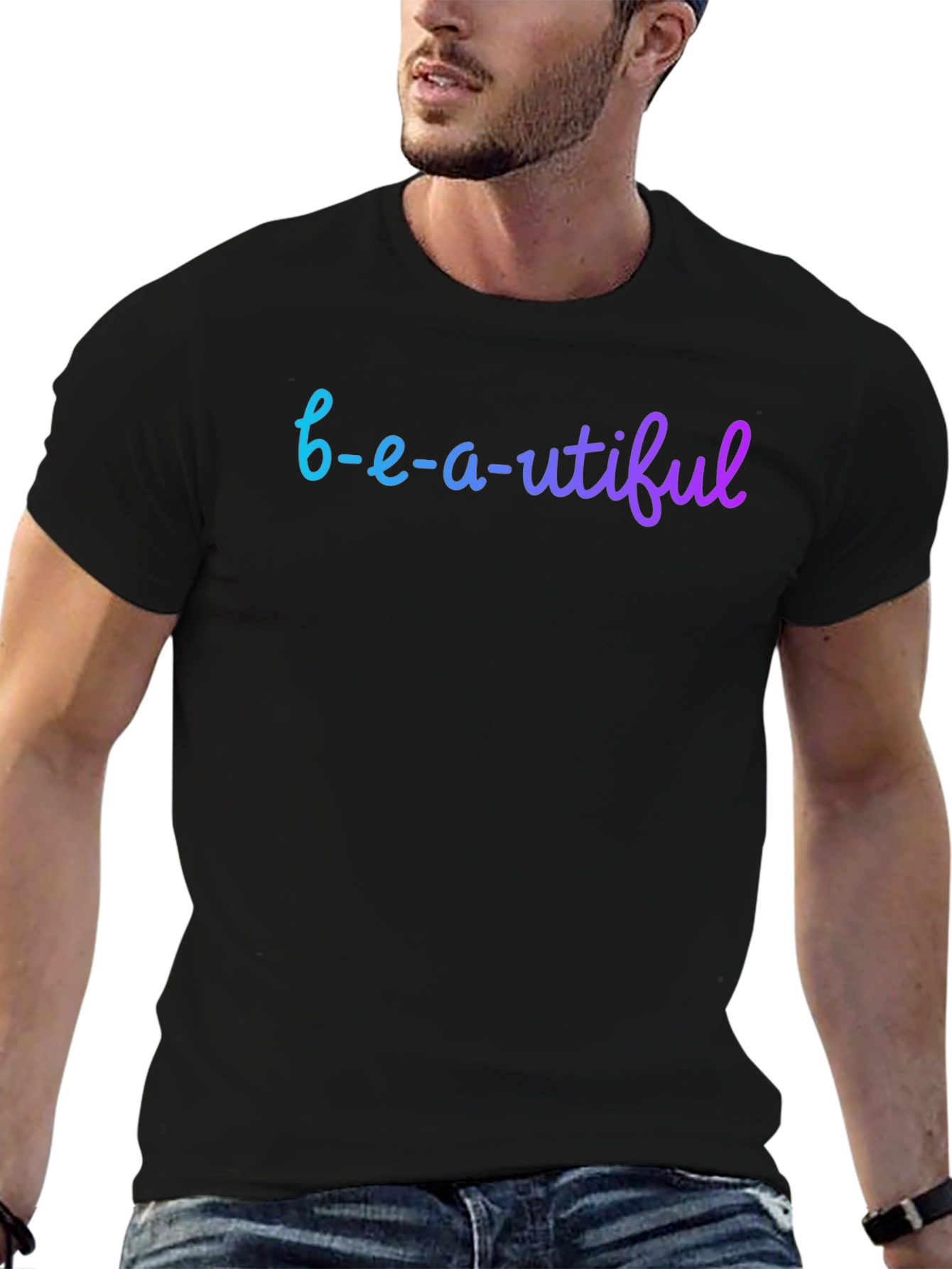 Beautiful Gradient Graphic Tee - Stylish Casual Wear