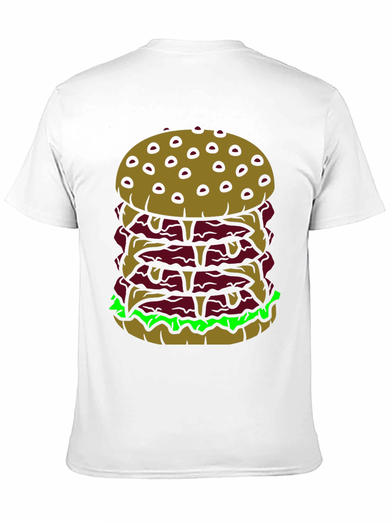 Burger Stack Graphic Tee - Funny Food Shirt