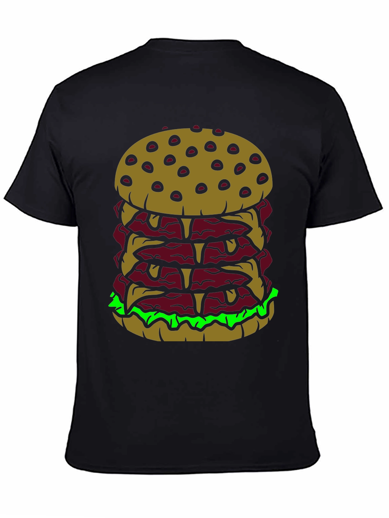 Burger Stack Graphic Tee - Funny Food Shirt