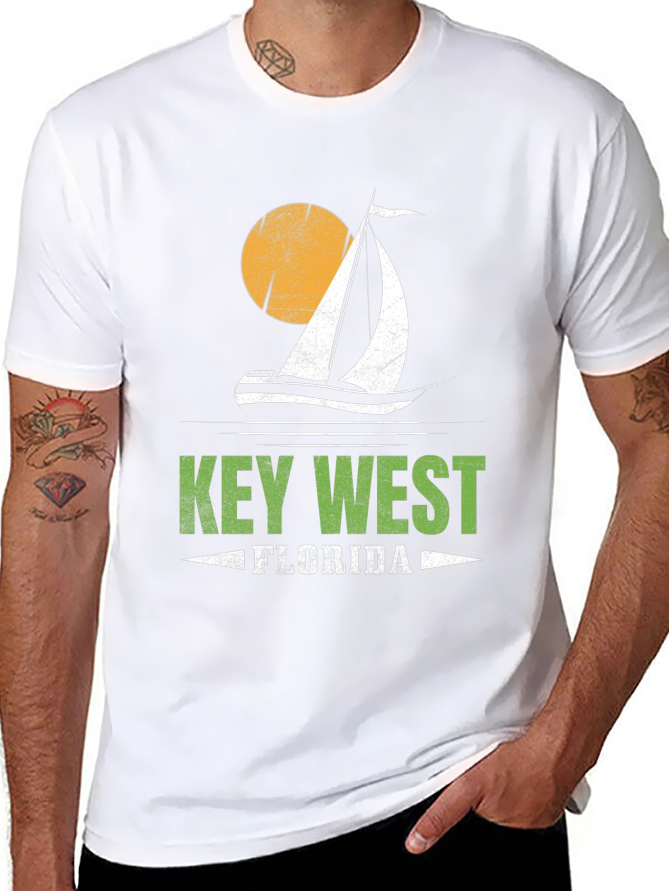 Key West Florida Sailboat Graphic T-Shirt