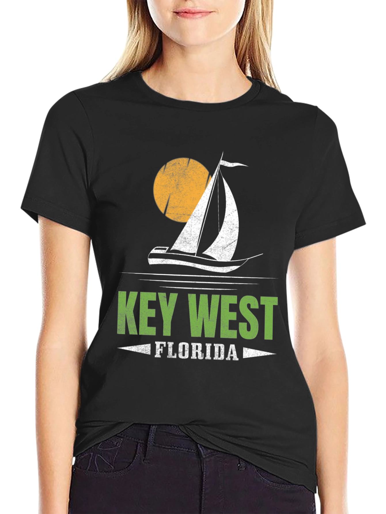 Key West Florida Sailboat Graphic T-Shirt