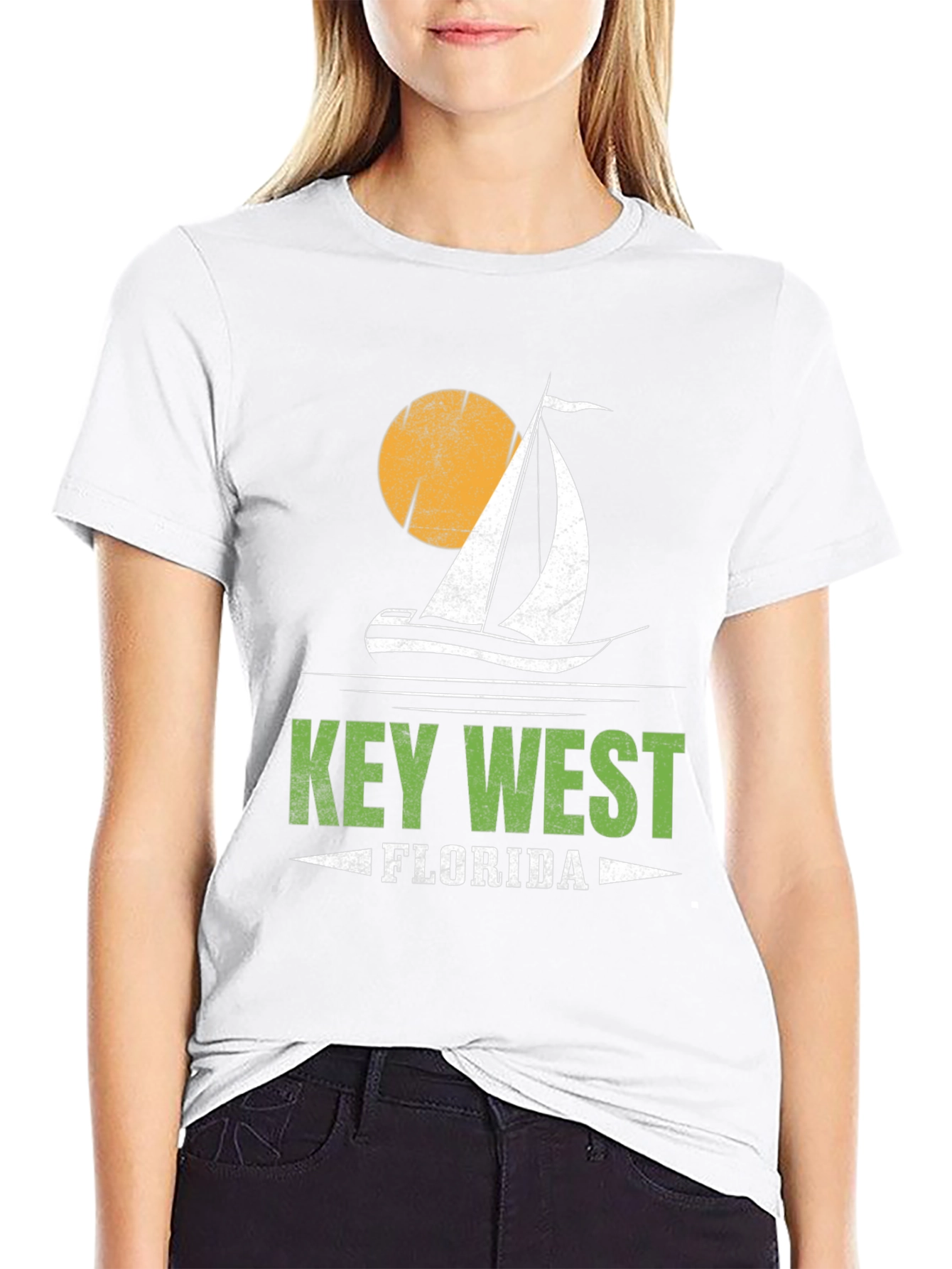 Key West Florida Sailboat Graphic T-Shirt