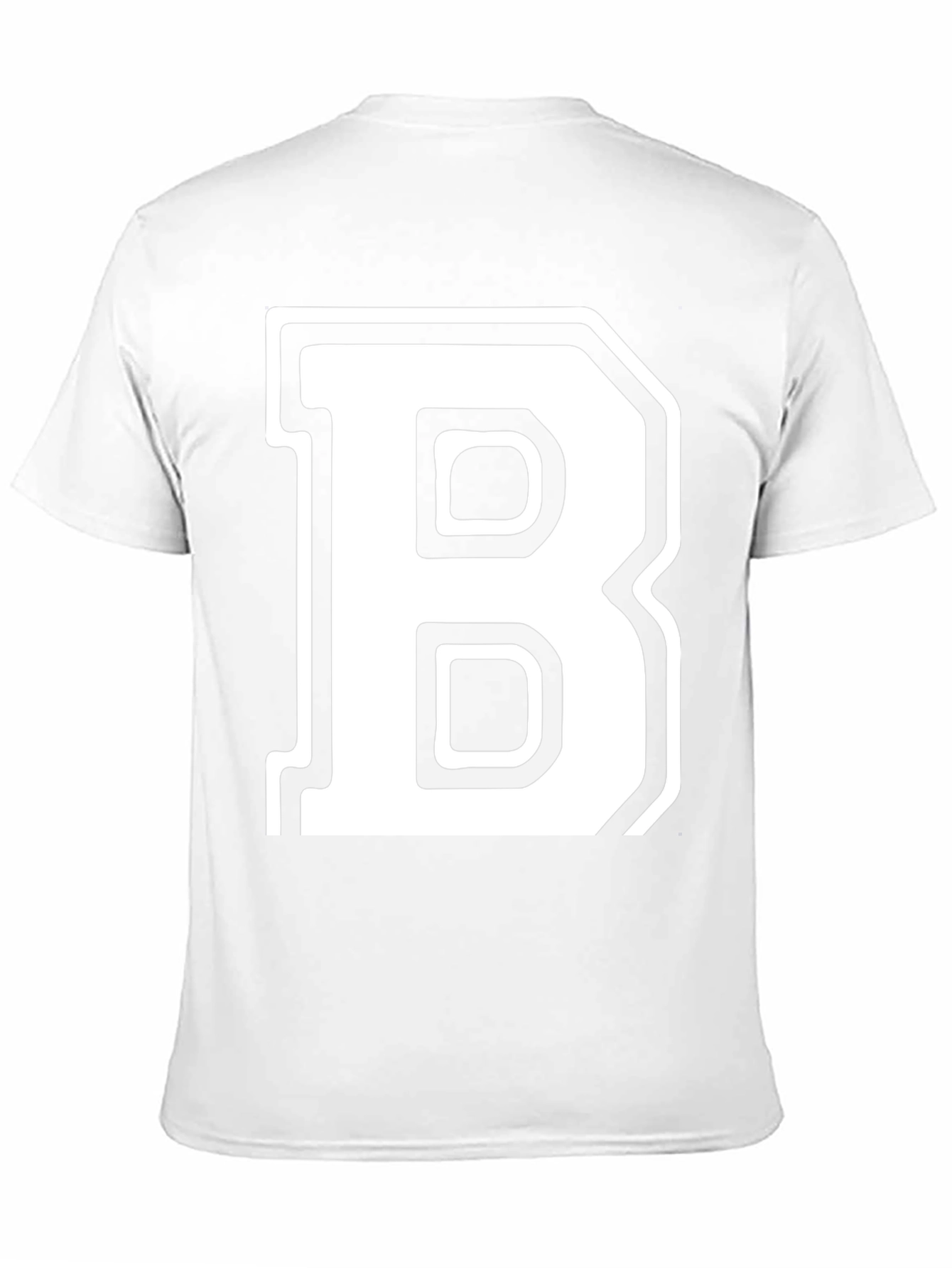 Bold Initial B Black T-Shirt - Classic Varsity Style