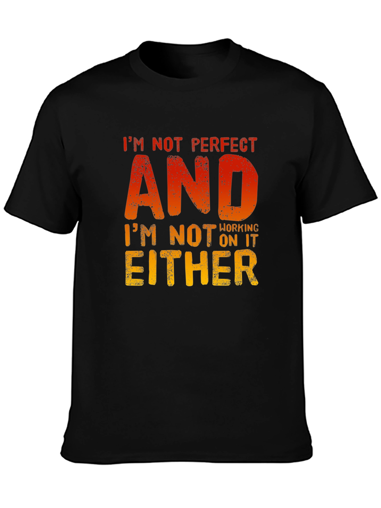 Funny Slogan T-Shirt - Im Not Perfect