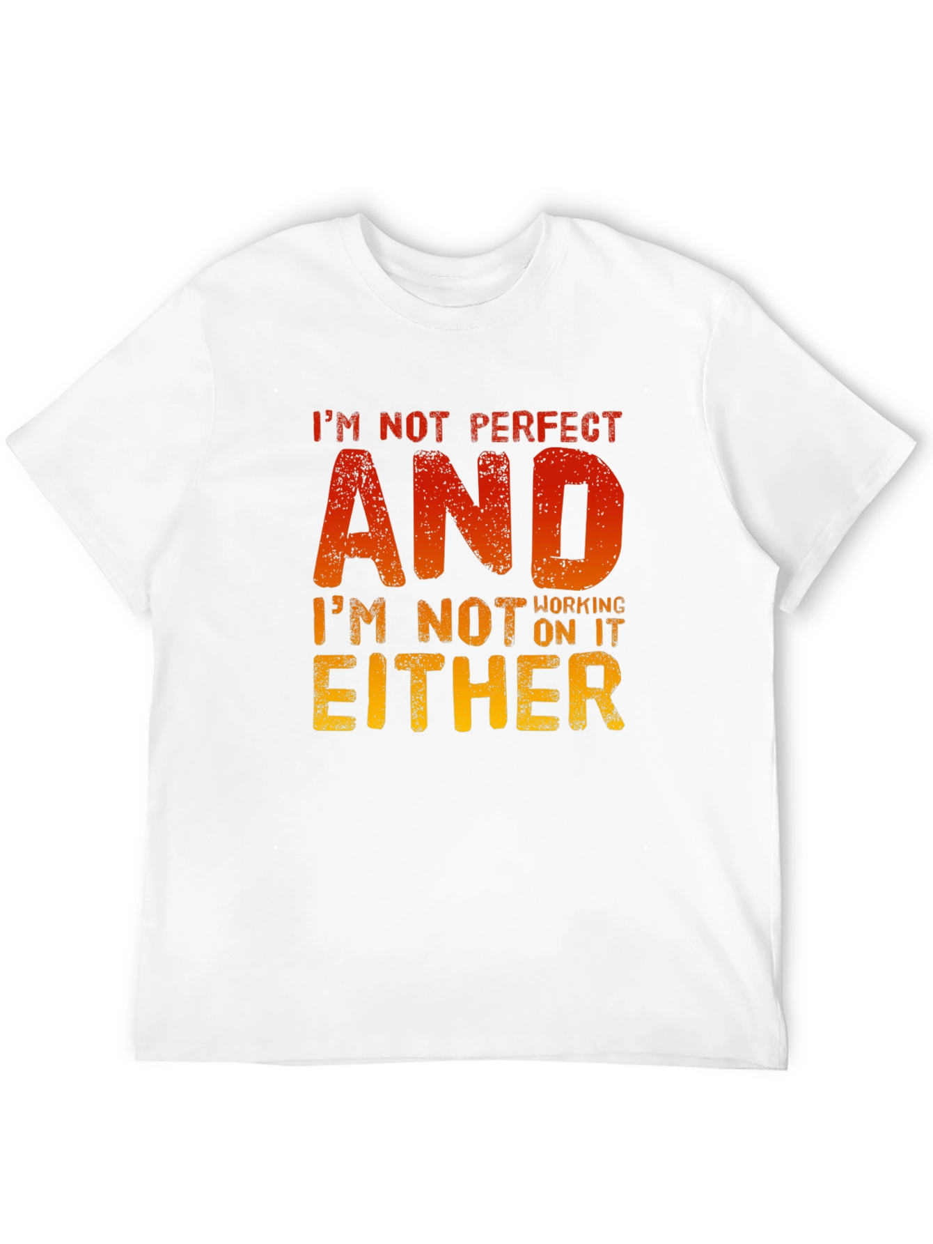 Funny Slogan T-Shirt - Im Not Perfect