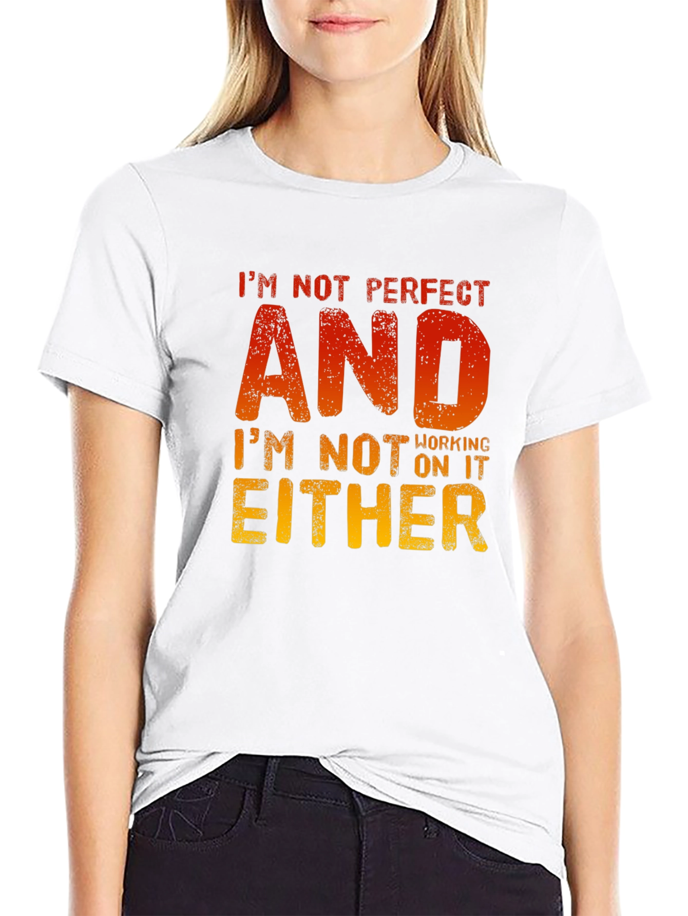 Funny Slogan T-Shirt - Im Not Perfect
