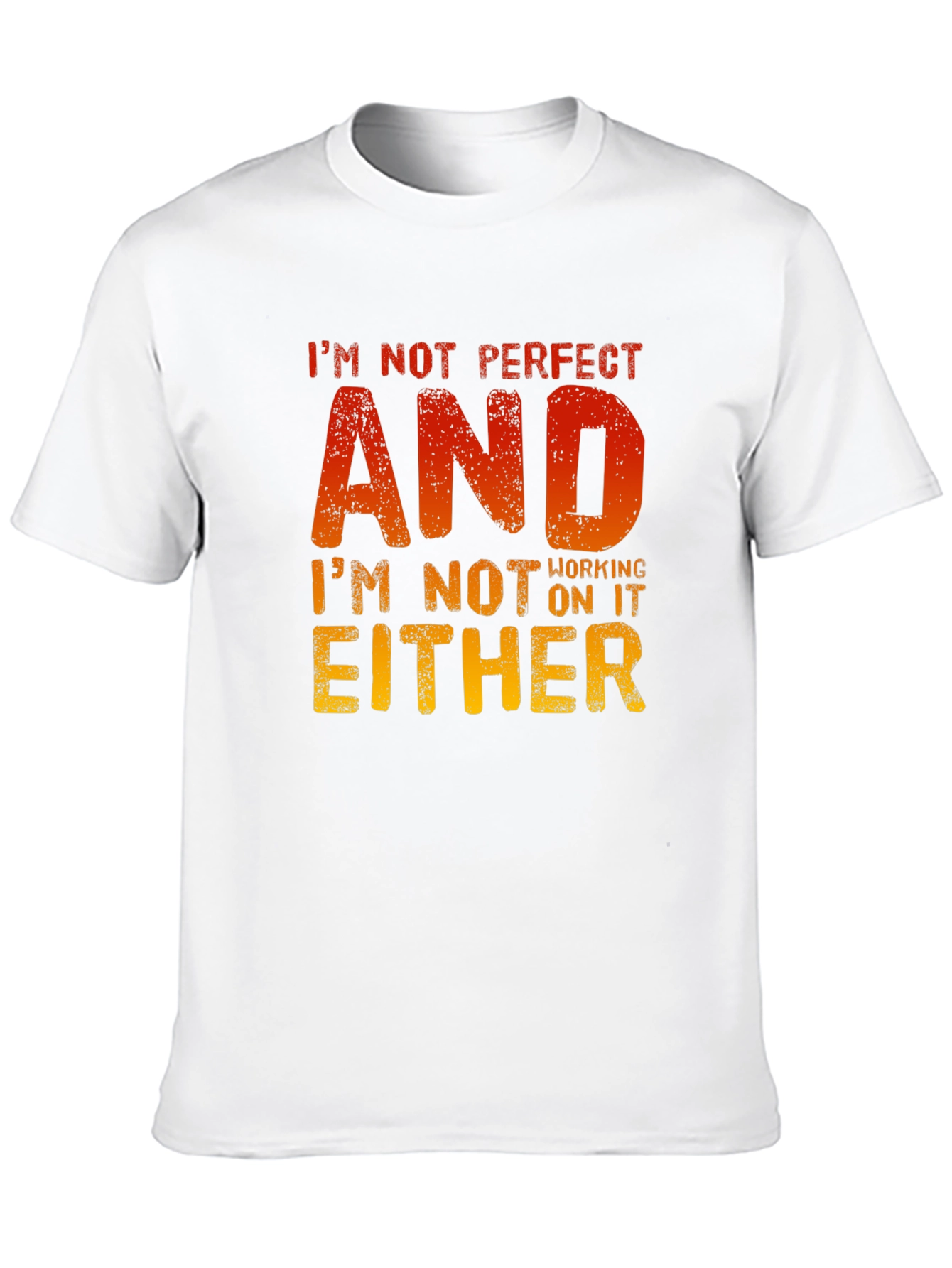 Funny Slogan T-Shirt - Im Not Perfect