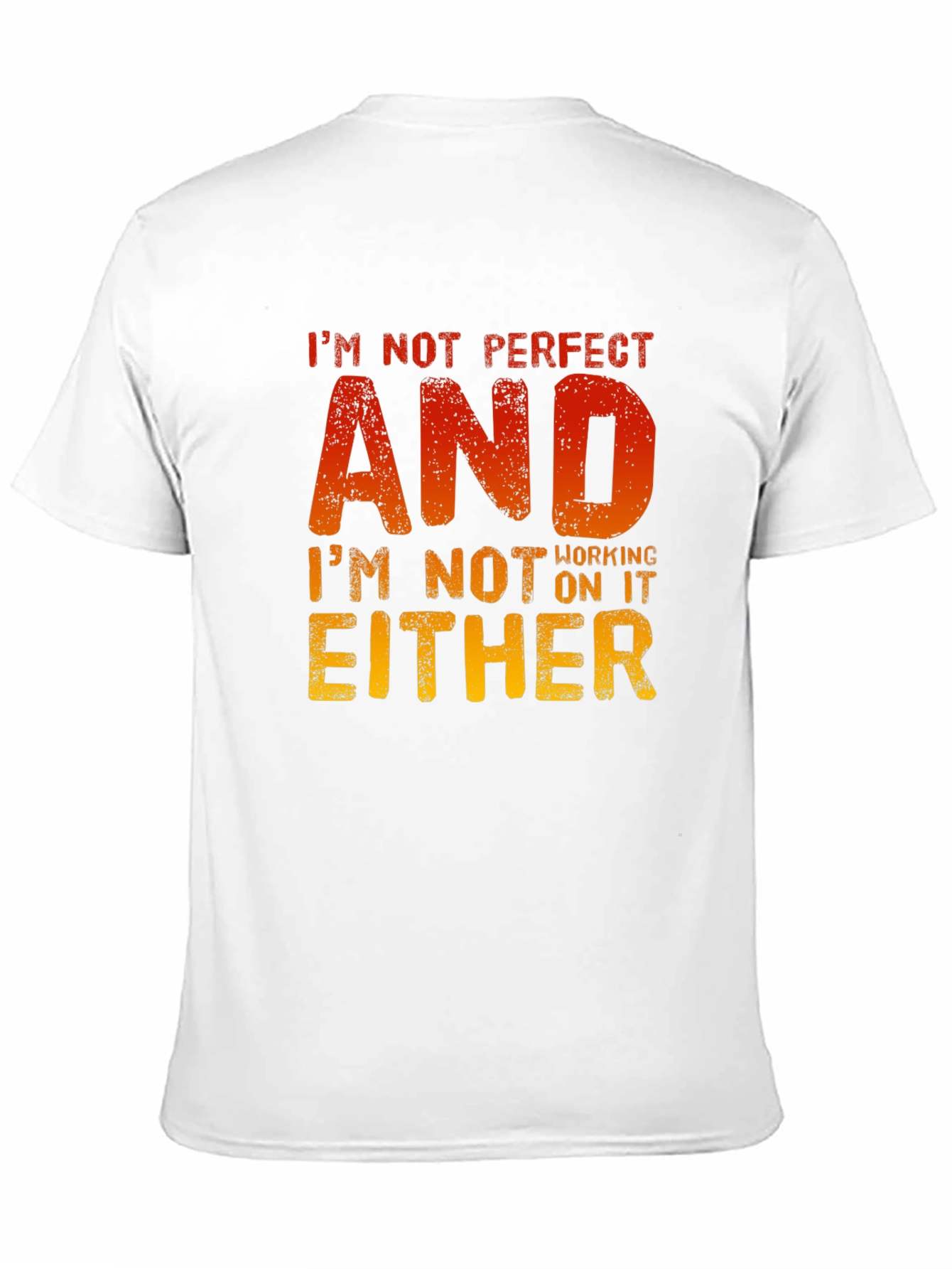 Funny Slogan T-Shirt - Im Not Perfect
