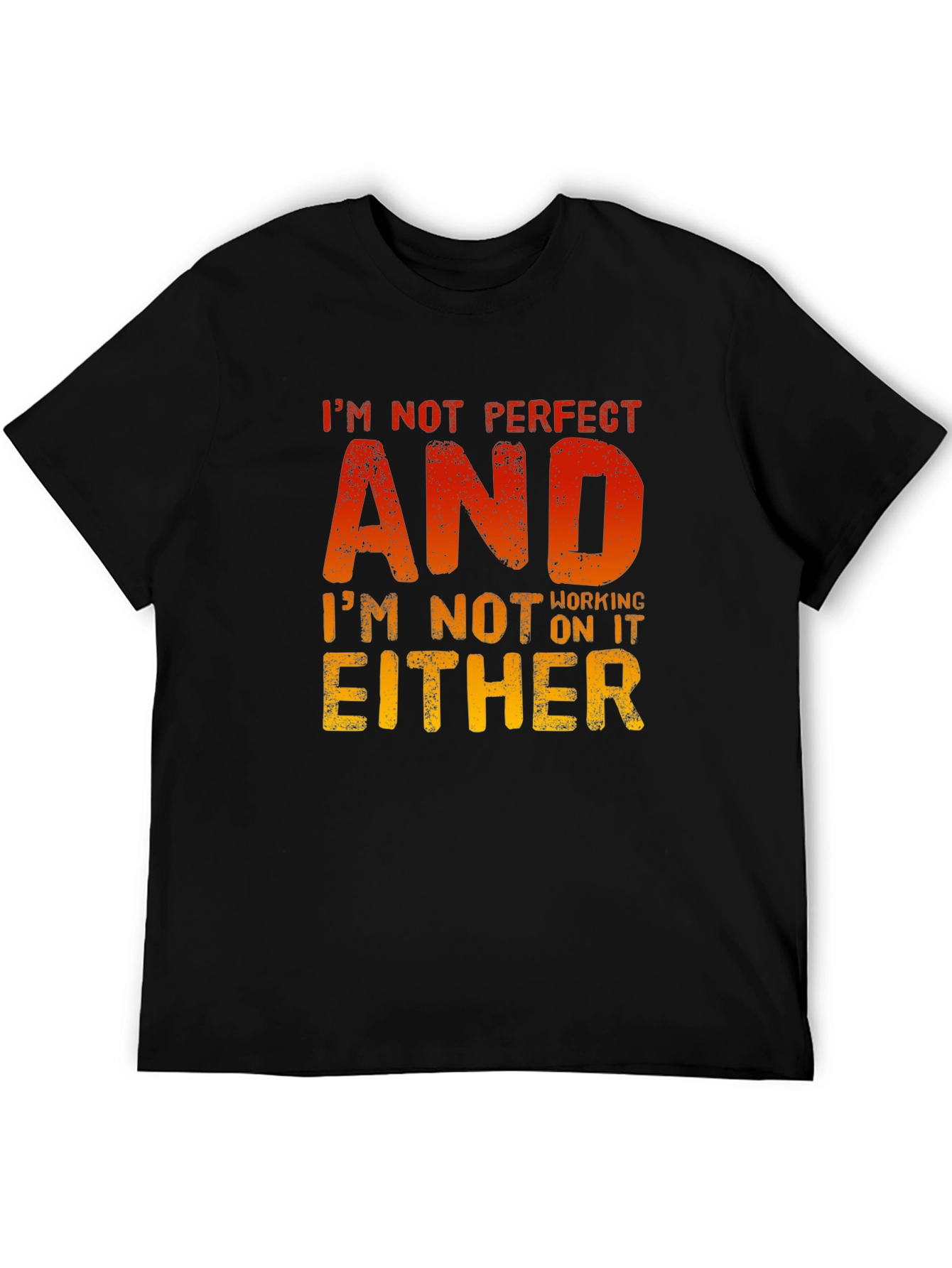 Funny Slogan T-Shirt - Im Not Perfect