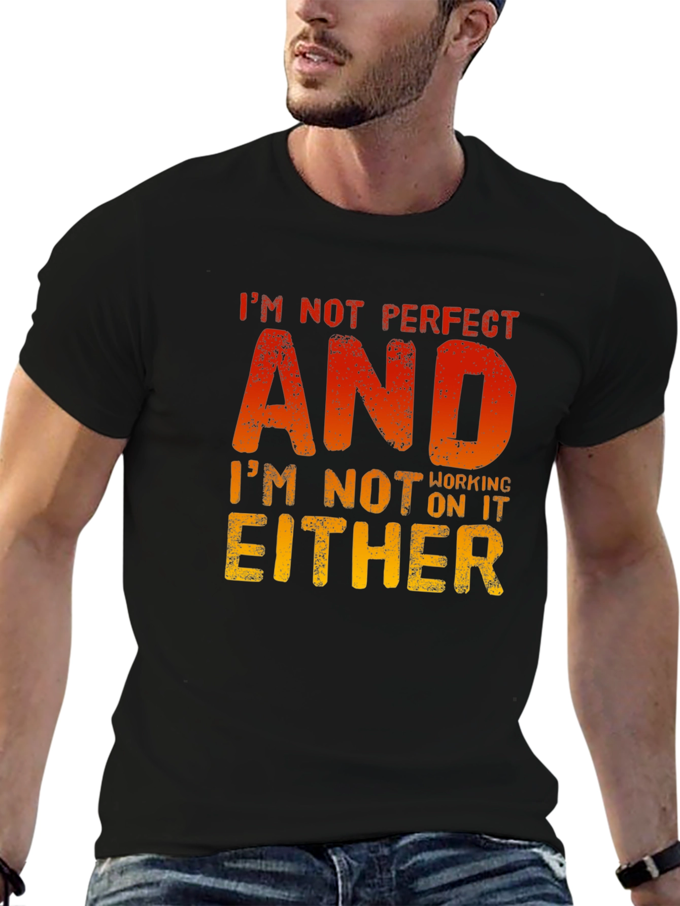 Funny Slogan T-Shirt - Im Not Perfect