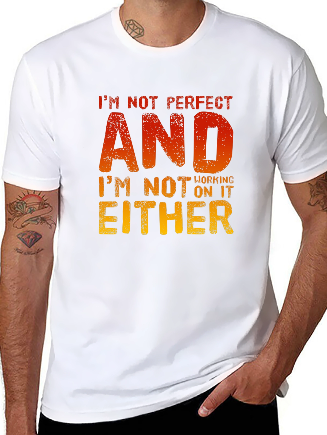 Funny Slogan T-Shirt - Im Not Perfect