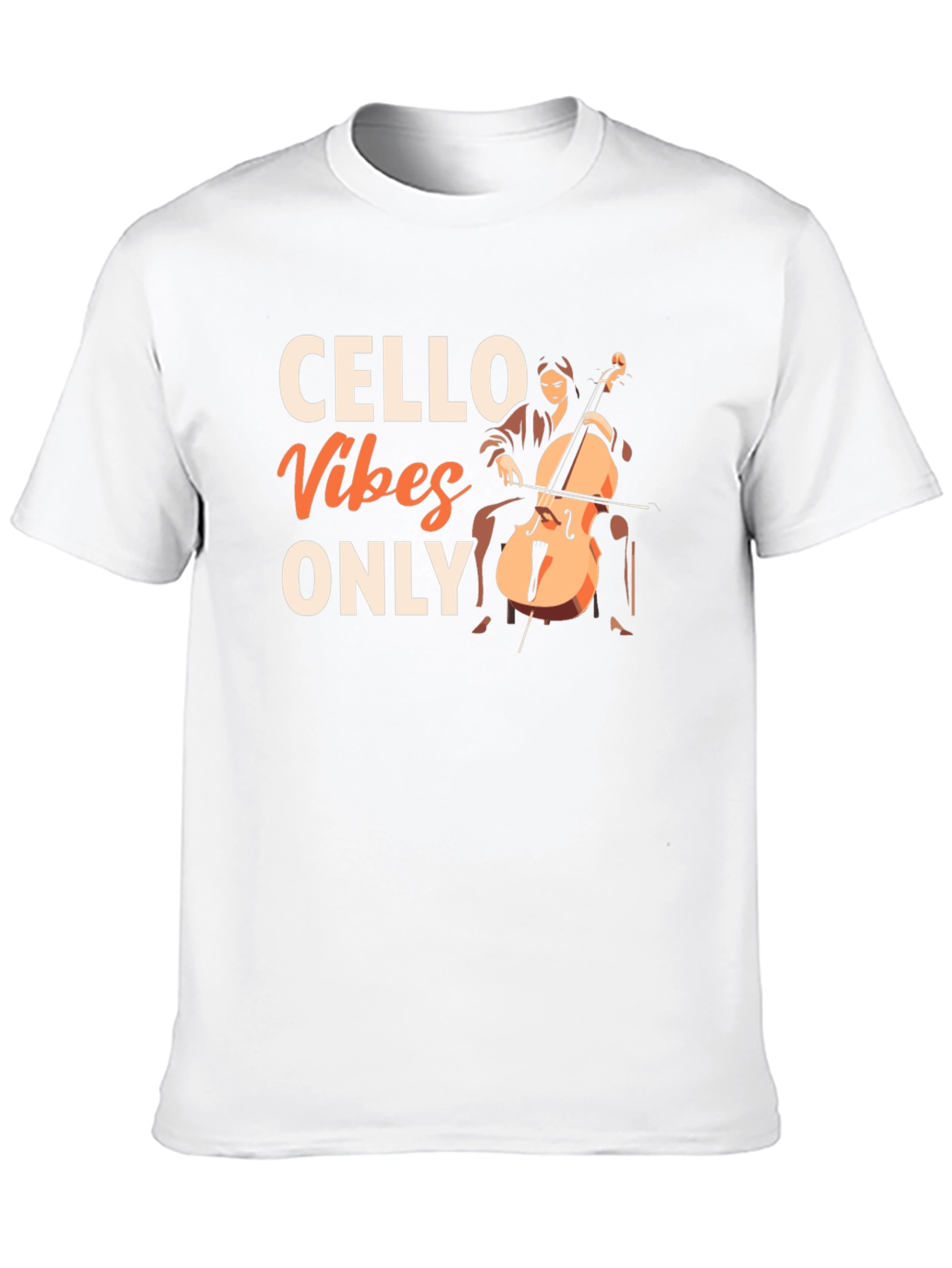 Cello Vibes Only Graphic Tee - Music Lovers T-Shirt