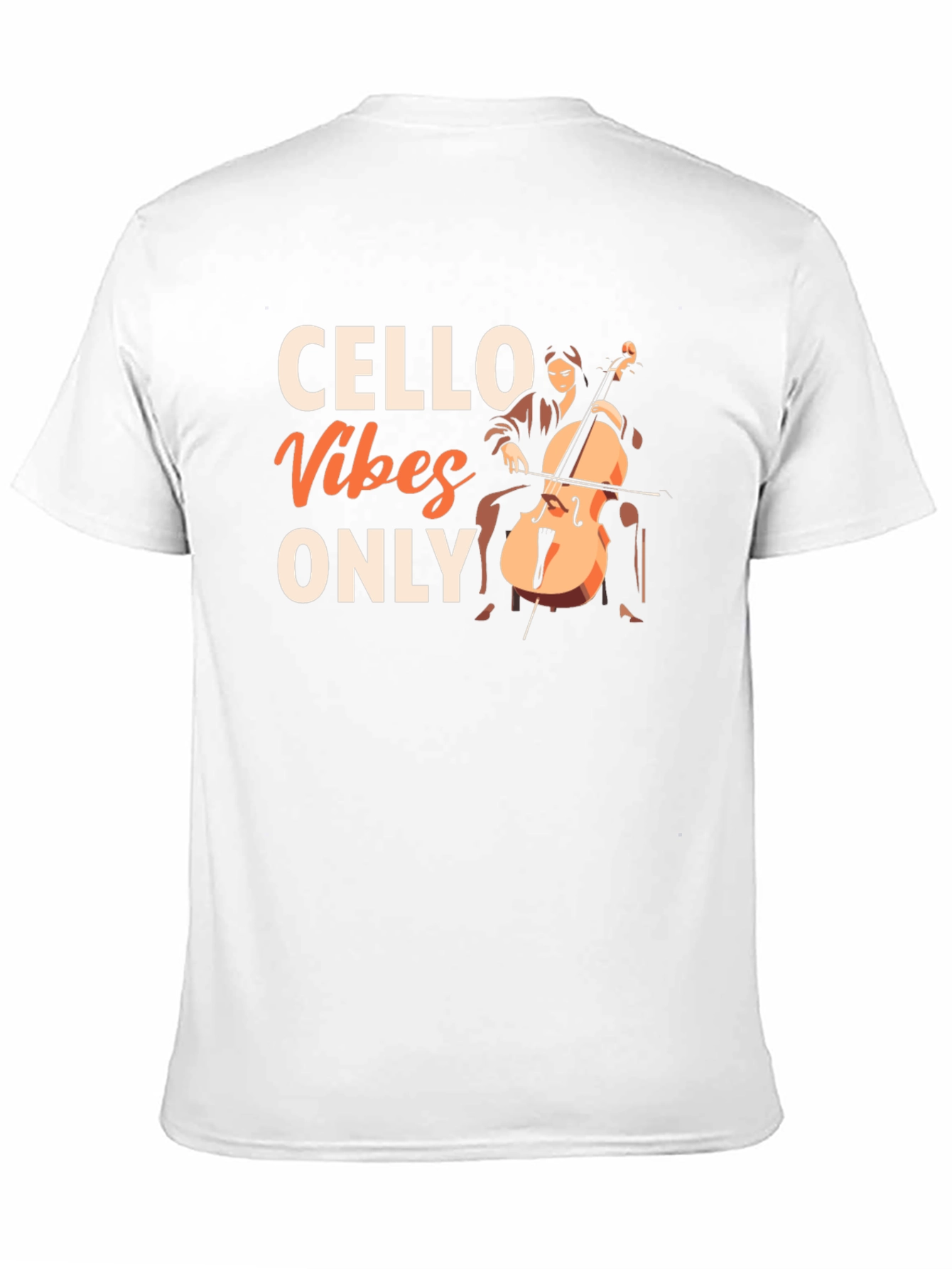 Cello Vibes Only Graphic Tee - Music Lovers T-Shirt