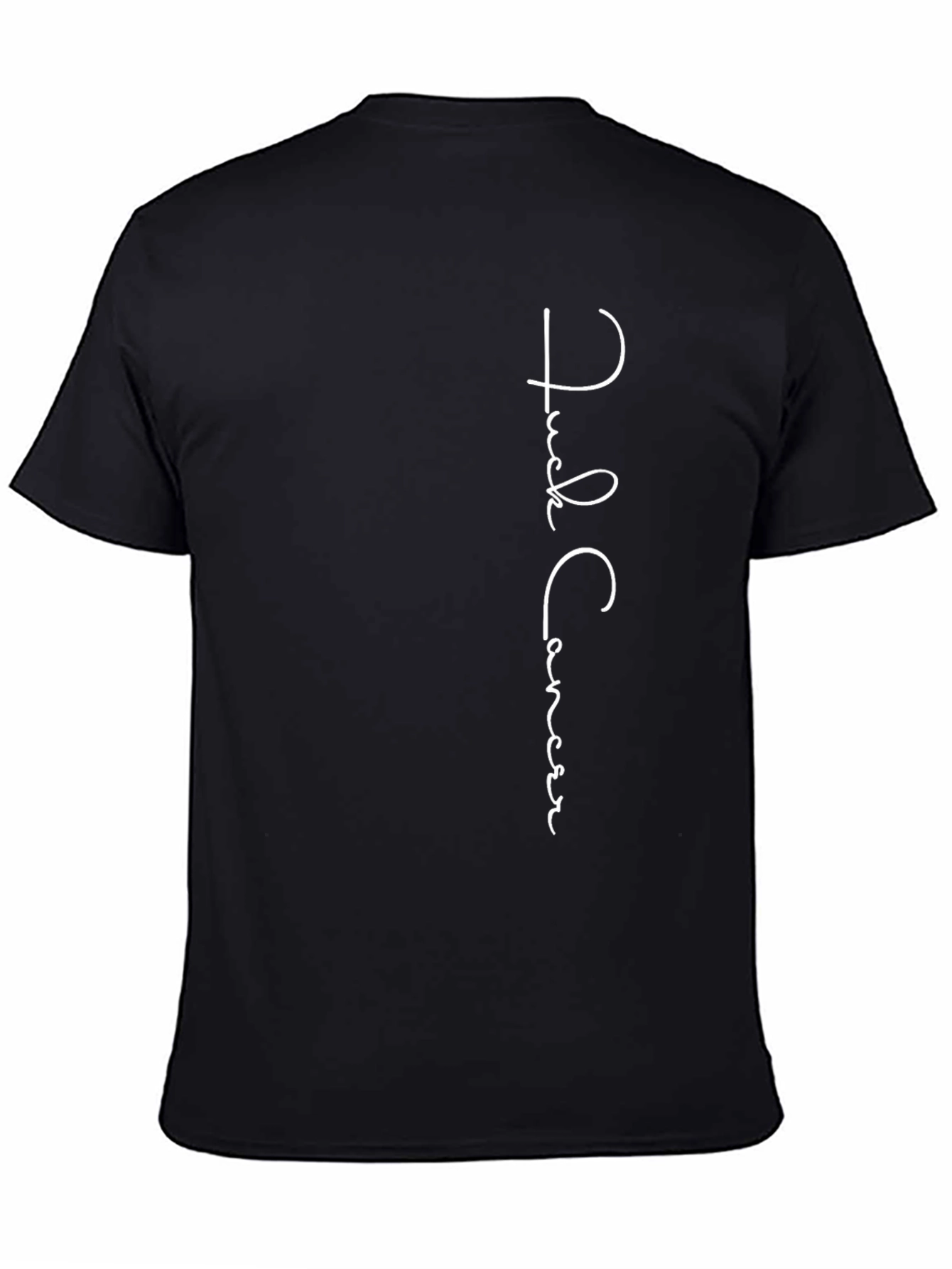 Fuck Cancer T-Shirt - Black Crew Neck
