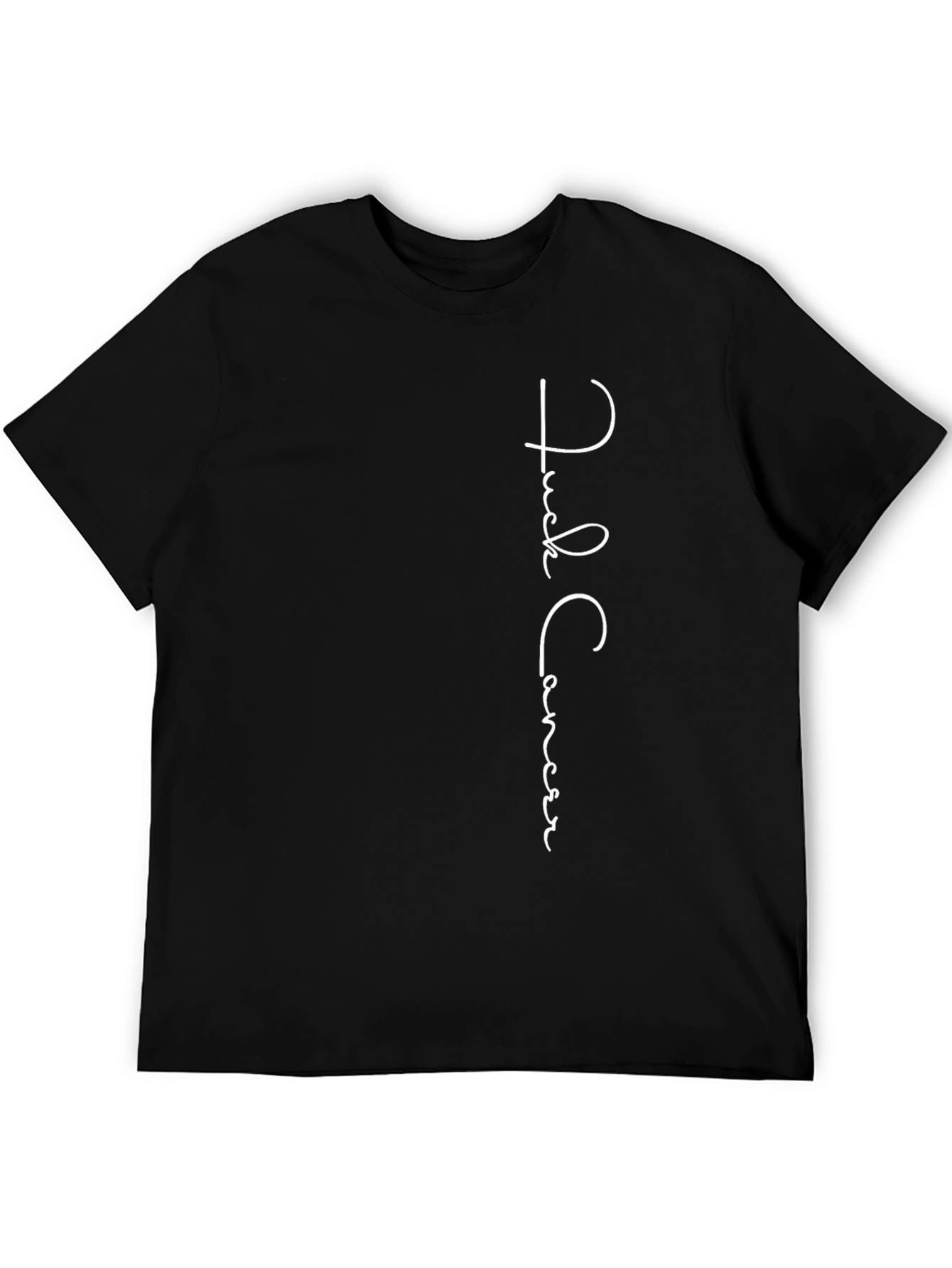 Fuck Cancer T-Shirt - Black Crew Neck