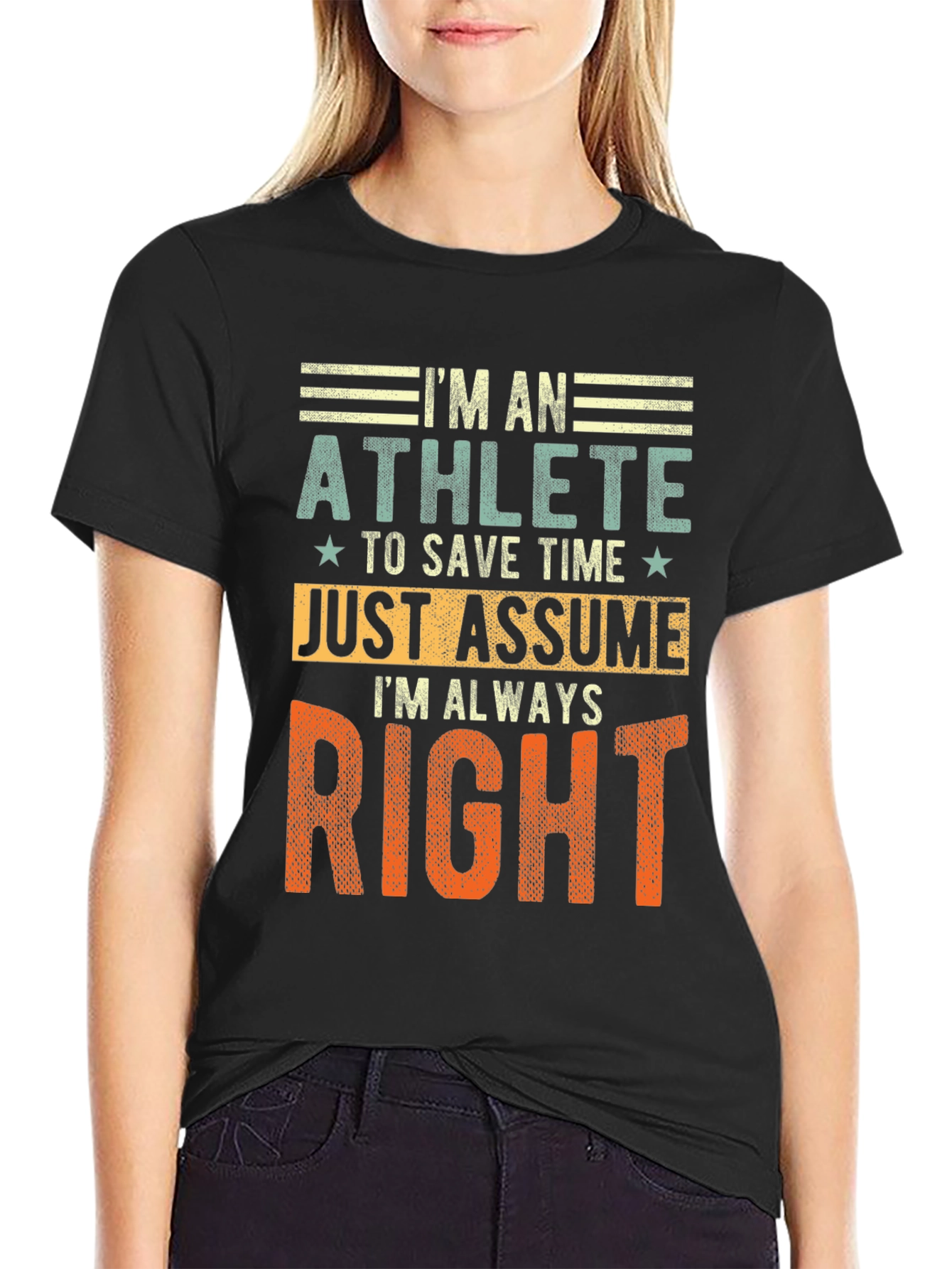 Im An Athlete T-Shirt Funny Gift Tee