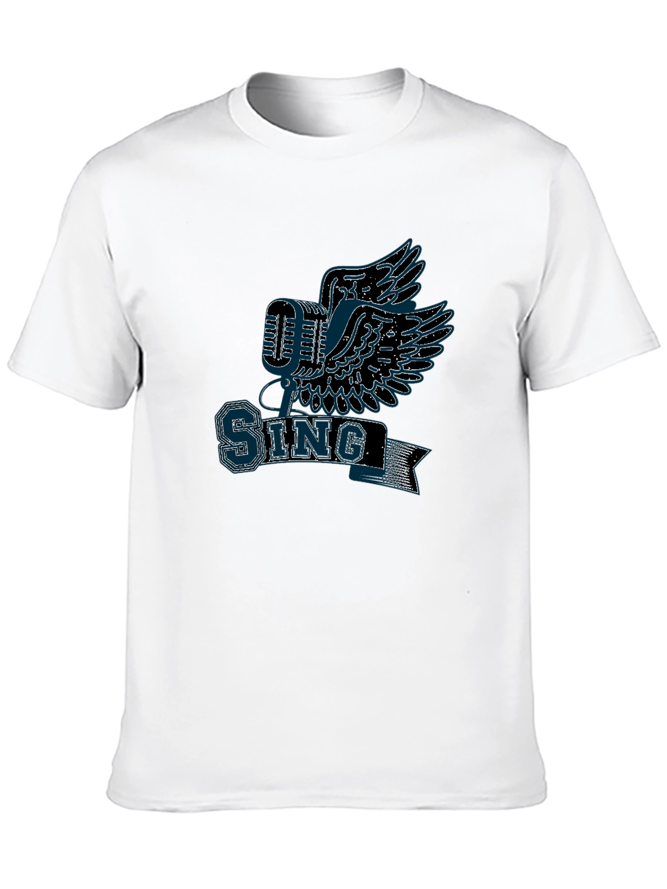 Sing Graphic T-Shirt - Flying Microphone Design