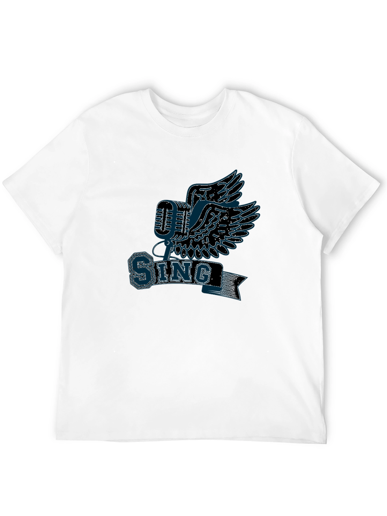 Sing Graphic T-Shirt - Flying Microphone Design