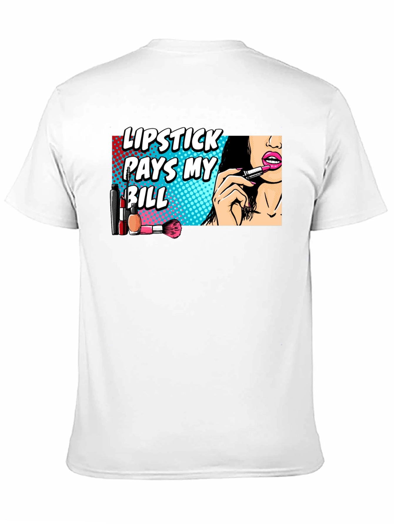Lipstick Pays My Bill Black Graphic T-Shirt