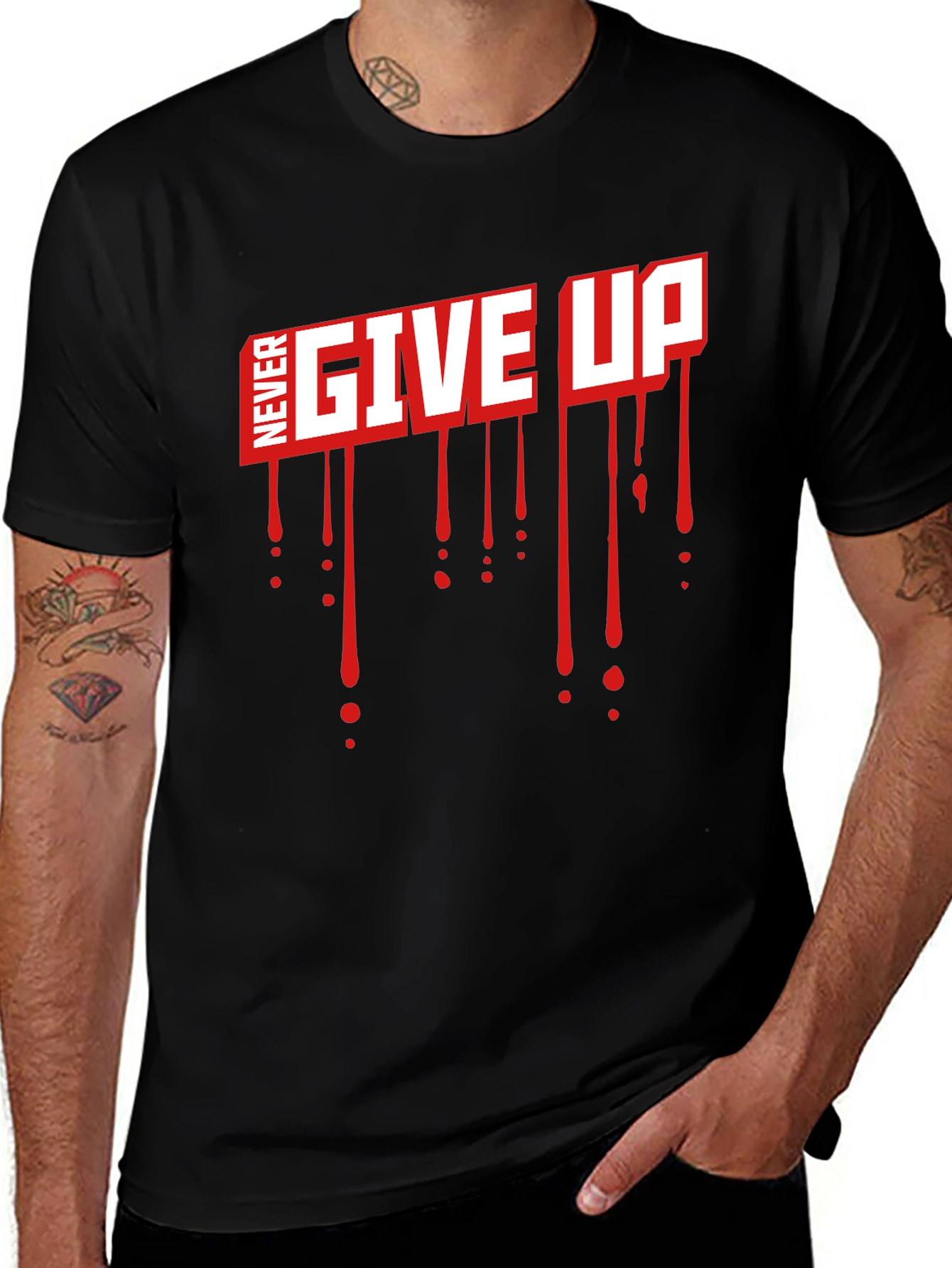 Never Give Up Graphic T-Shirt