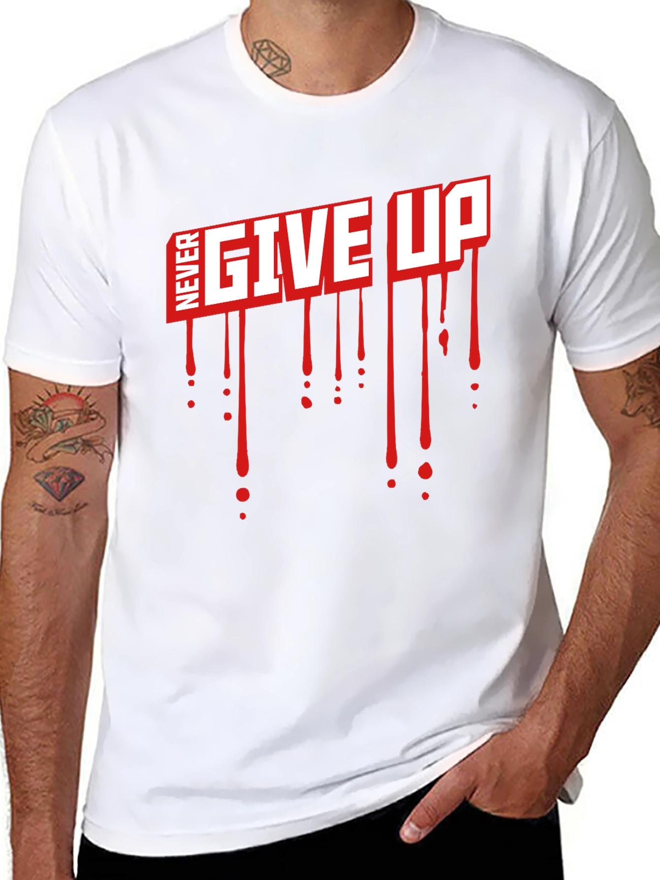 Never Give Up Graphic T-Shirt