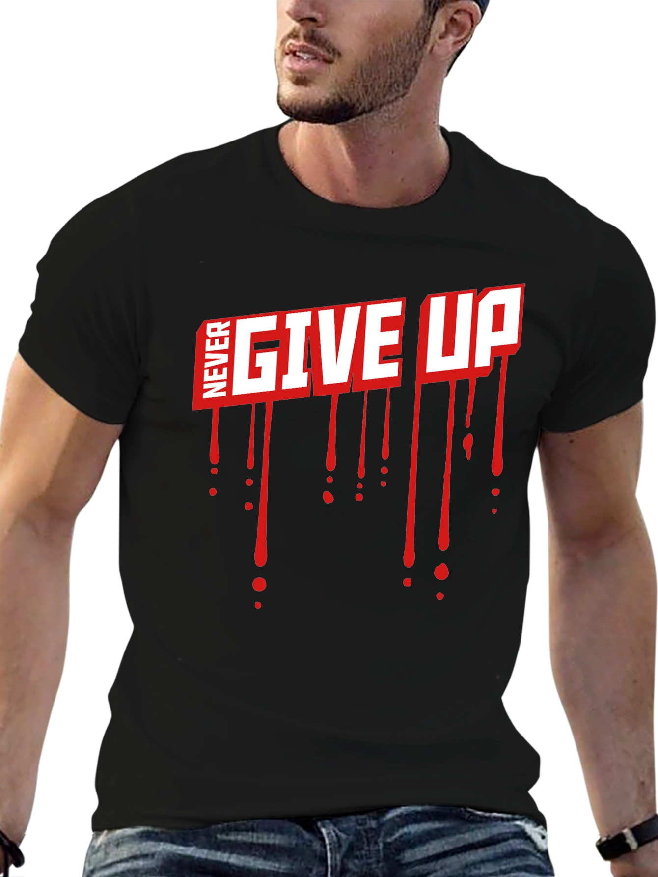 Never Give Up Graphic T-Shirt