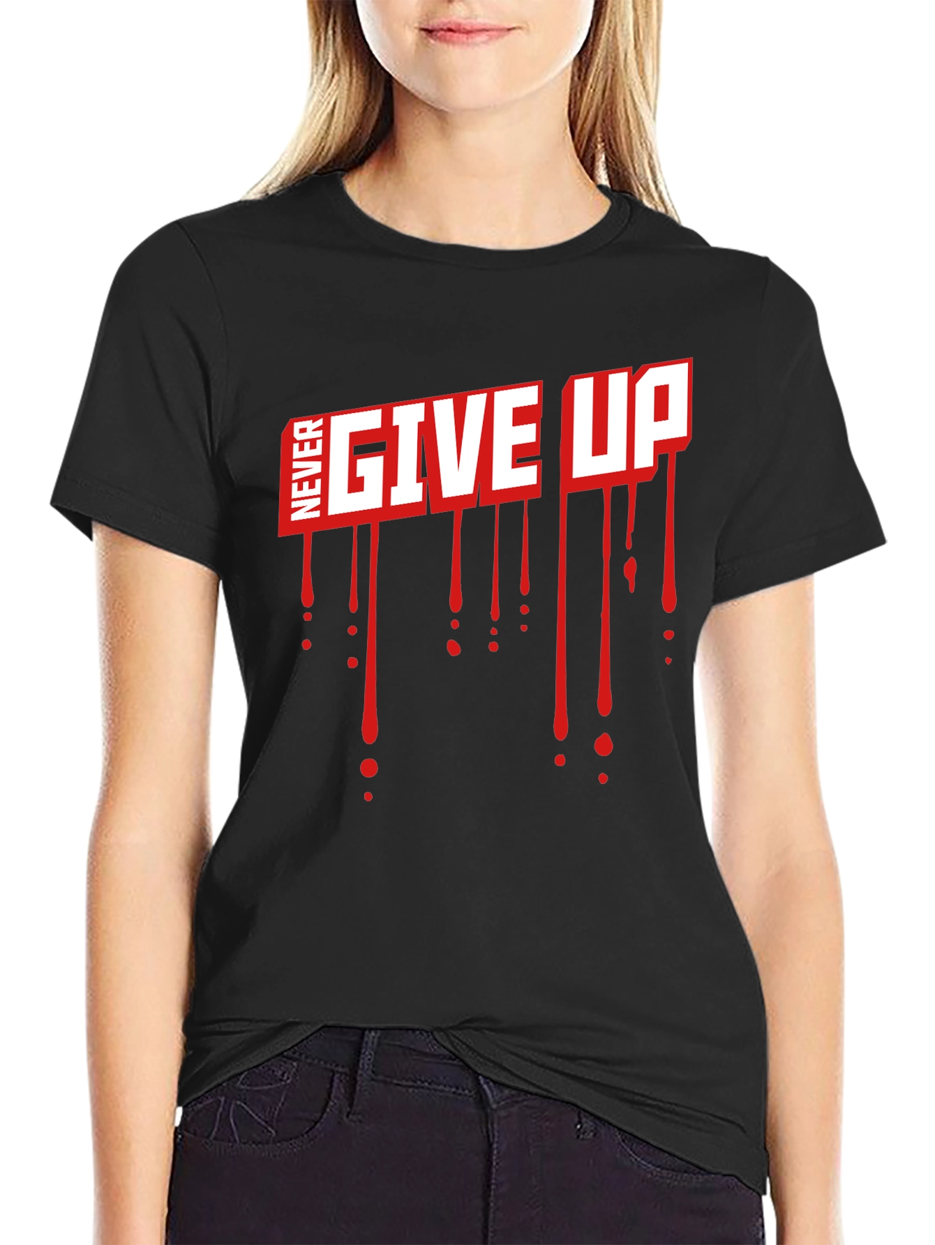Never Give Up Graphic T-Shirt