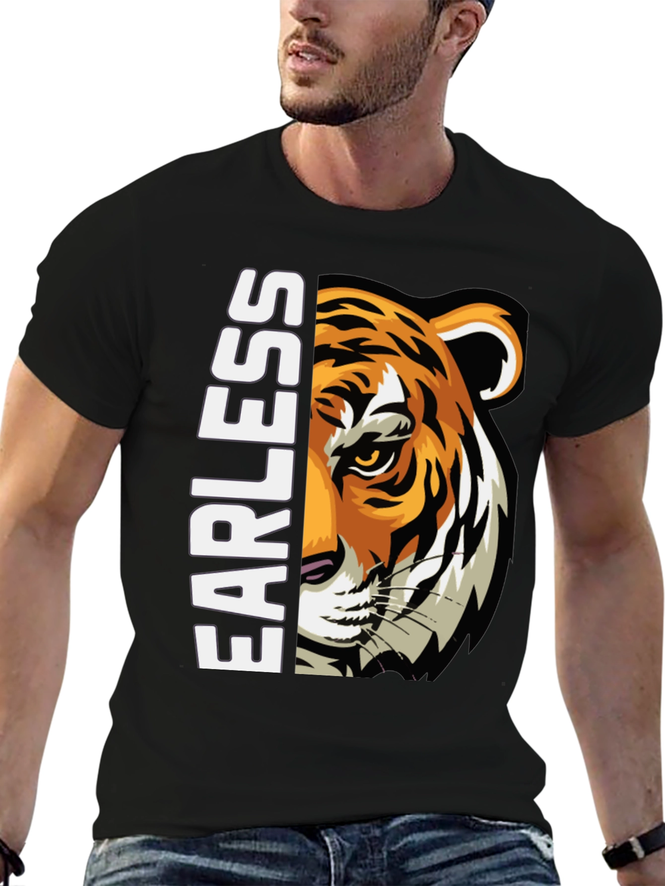Fearless Tiger Graphic T-Shirt - Bold Design