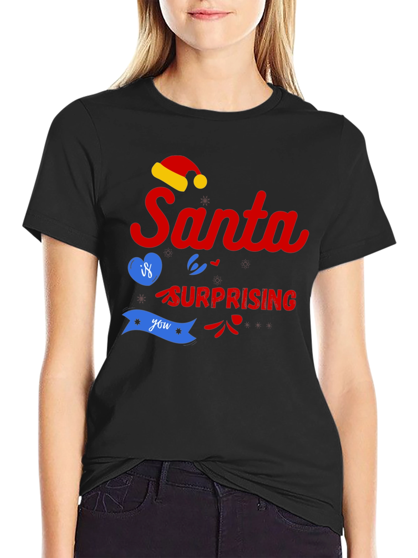 Santa Surprising You Graphic Tee