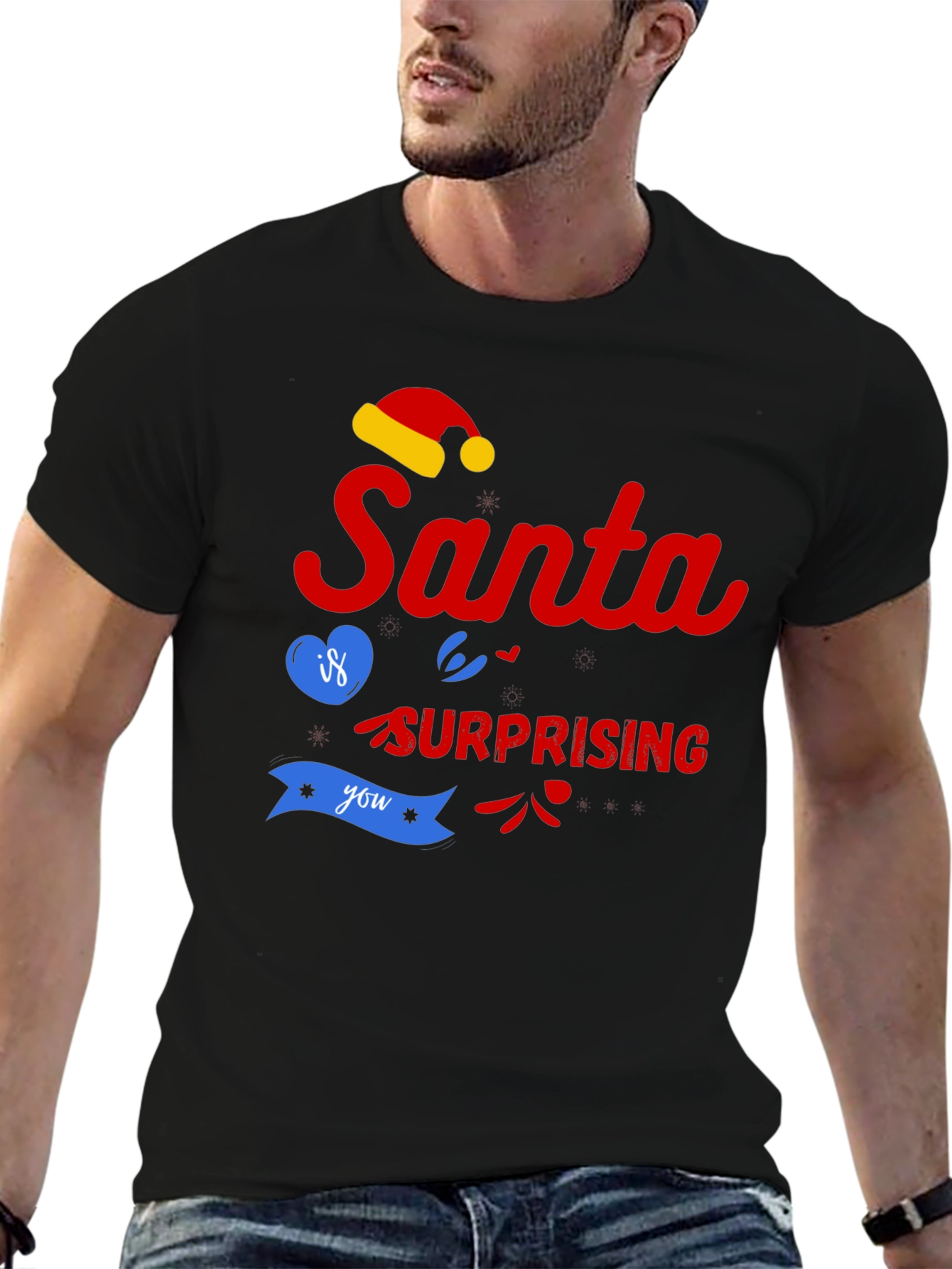 Santa Surprising You Graphic Tee
