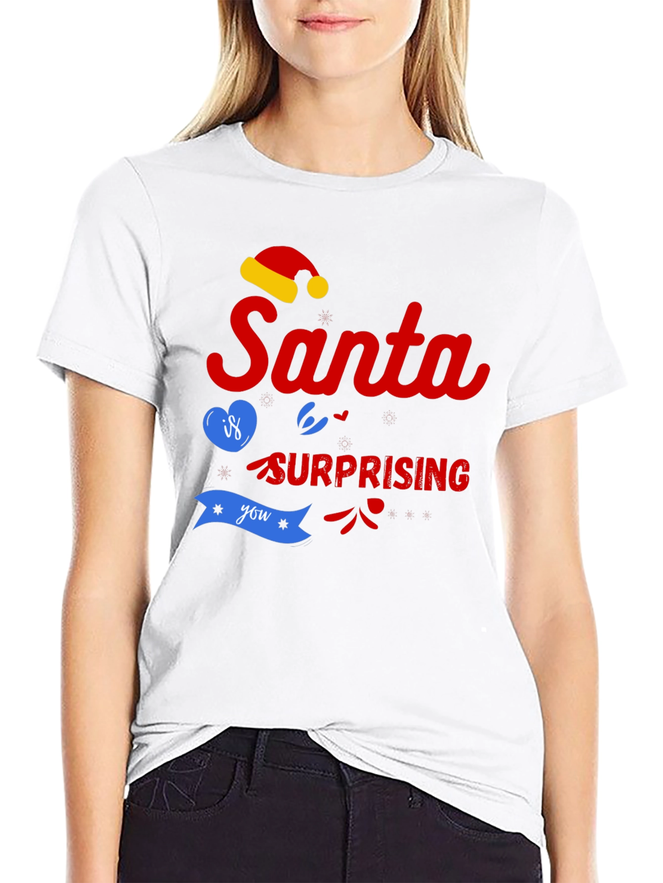 Santa Surprising You Graphic Tee